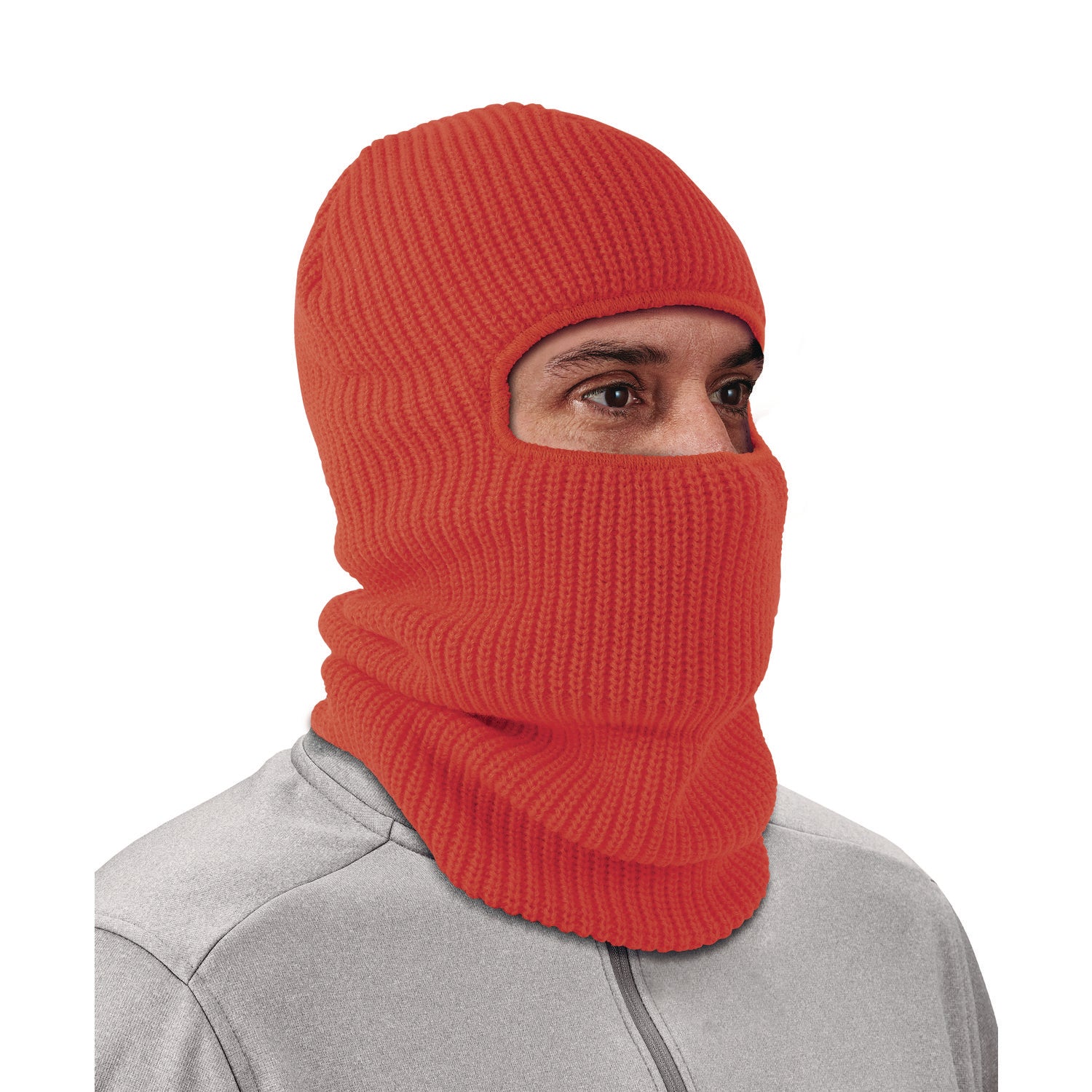 ergodyne® N-Ferno 6829 Freezer Balaclava Face Mask, Acrylic, One Size Fits Most, Orange