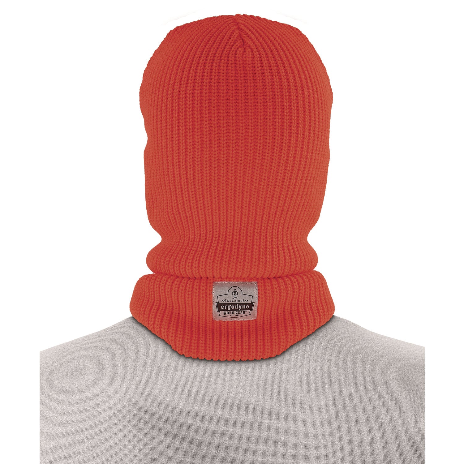 ergodyne® N-Ferno 6829 Freezer Balaclava Face Mask, Acrylic, One Size Fits Most, Orange