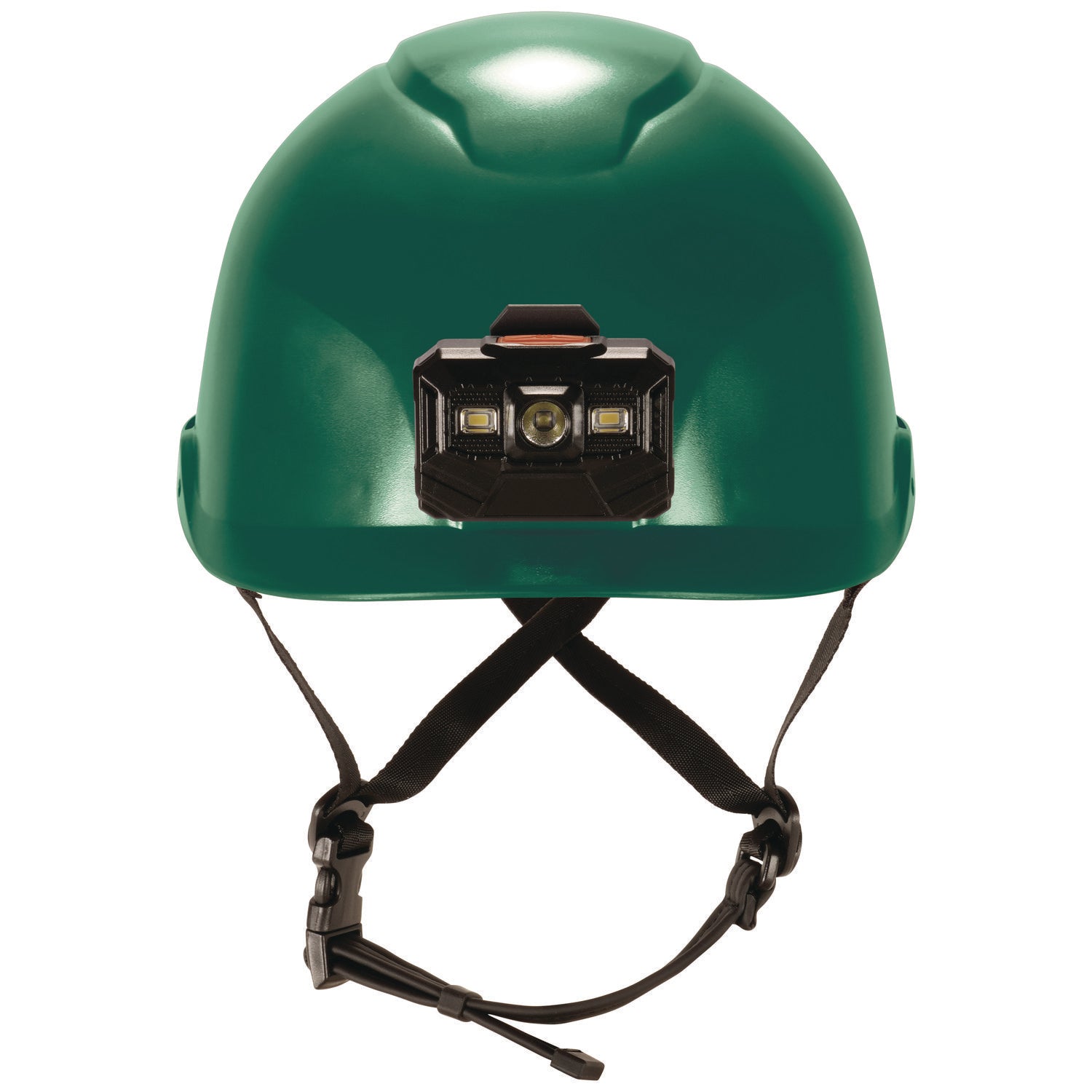 ergodyne® Skullerz 8976LED Class E Safety Helmet with LED Light, 6-Point Ratchet Suspension, Green