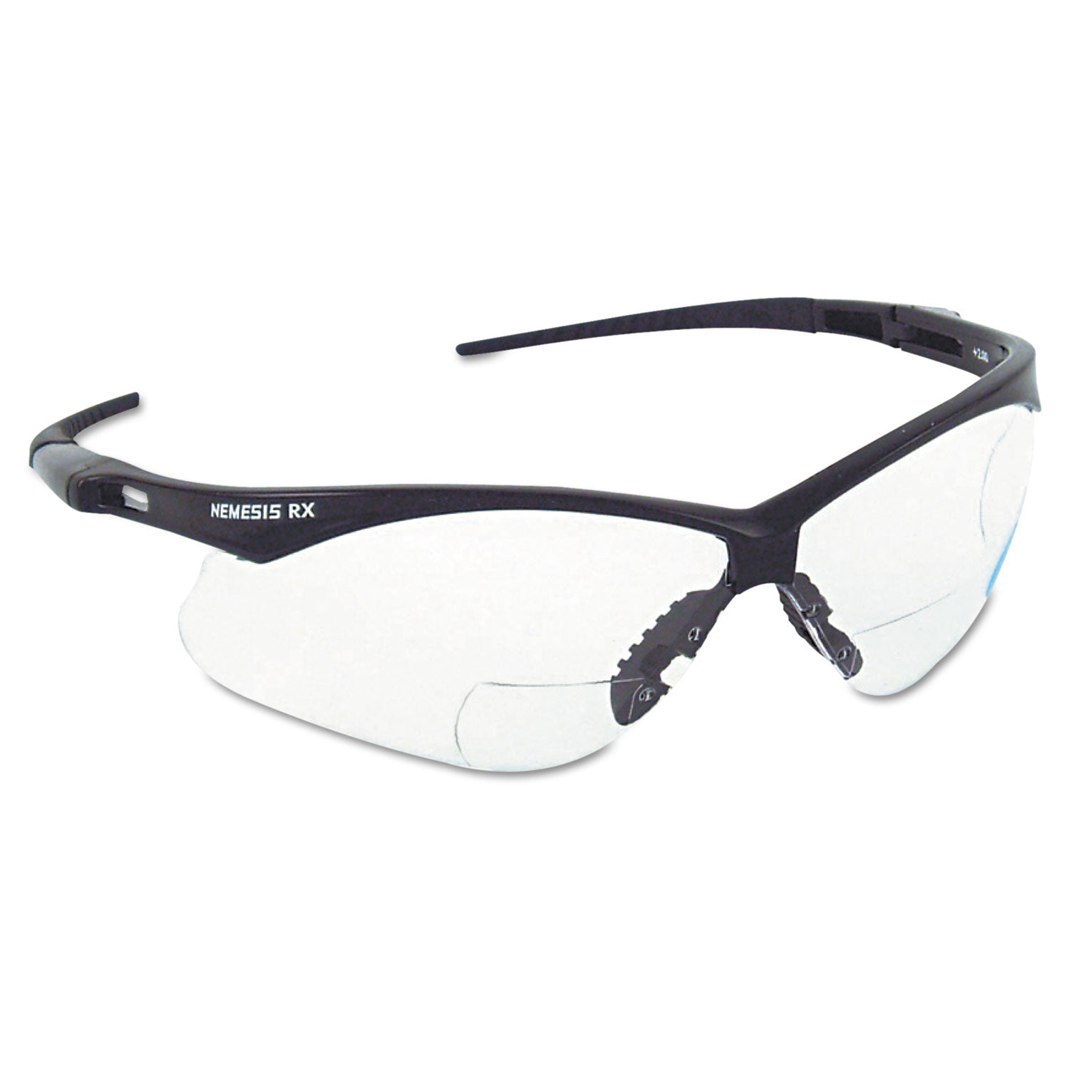 V60 Nemesis Rx Reader Safety Glasses, Black Frame, Smoke Lens, +2.0 Diopter Strength