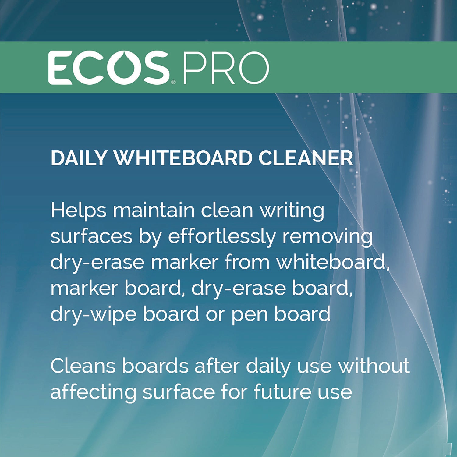 ECOS® PRO Daily Whiteboard Cleaner, Free and Clear, 32 oz Spray Bottle, 6/Carton