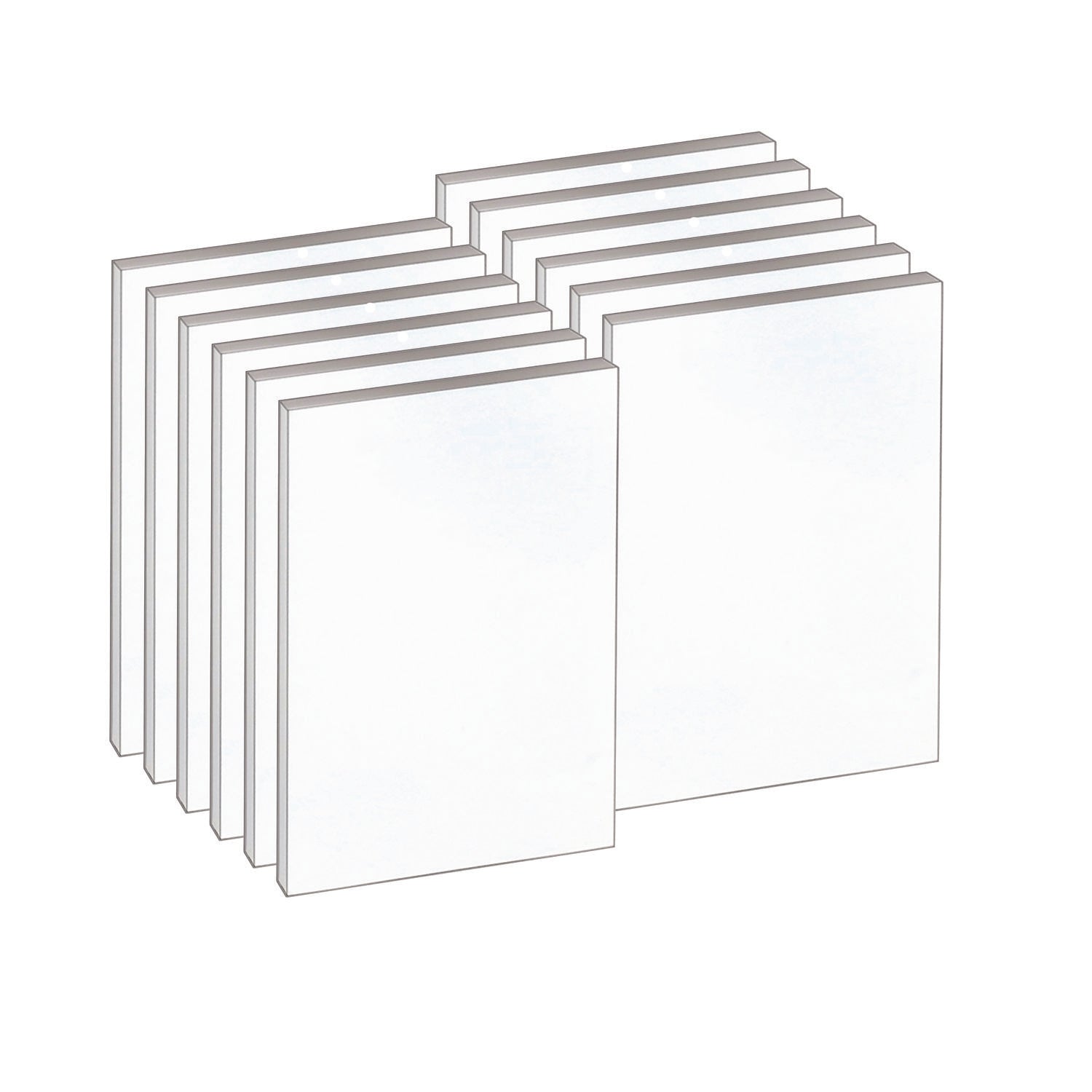 TOPS™ Second Nature Recycled Unruled Memo Pads, 4 x 6, White, 100 Sheets, 12/Pack