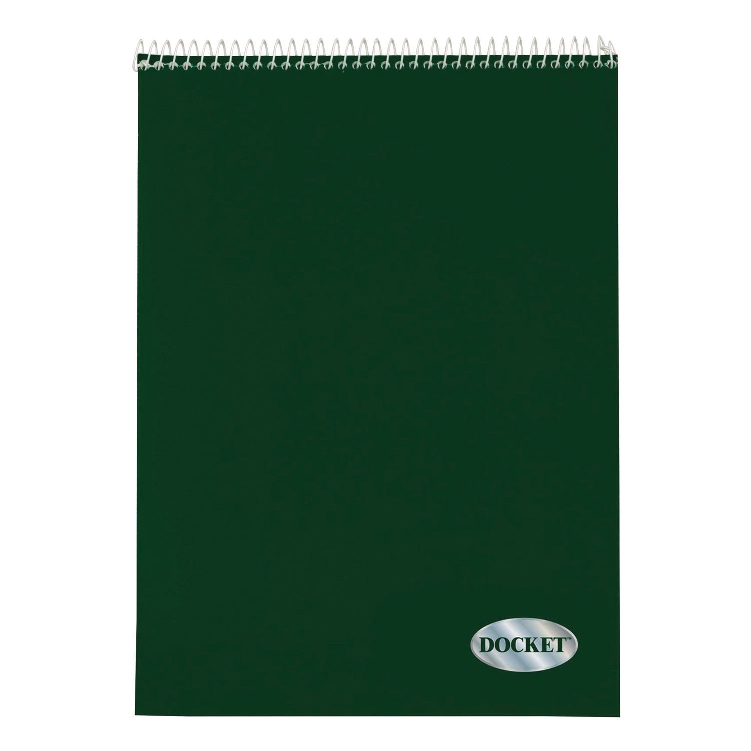 TOPS™ Docket Graph Pad, Quadrille Rule (4 sq/in), Green Cover, 70 White 8.5 x 11 Sheets