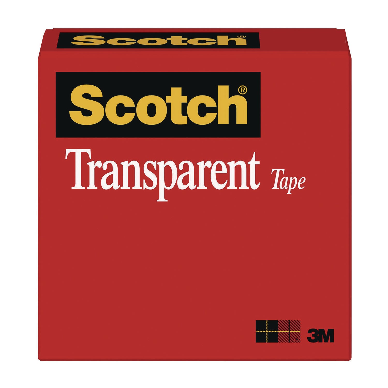 Scotch® Transparent Tape, 1" Core, 0.5" x 72 yds, Transparent