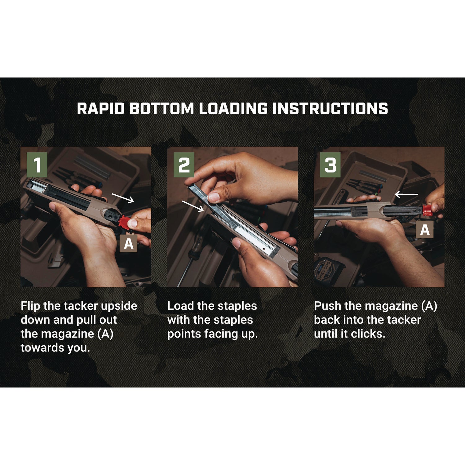 Bostitch® Hi-Start Hand Tacker, T50 Style Staples (0.25" to 0.56") and 18-gauge Brads (0.5" to 0.63")