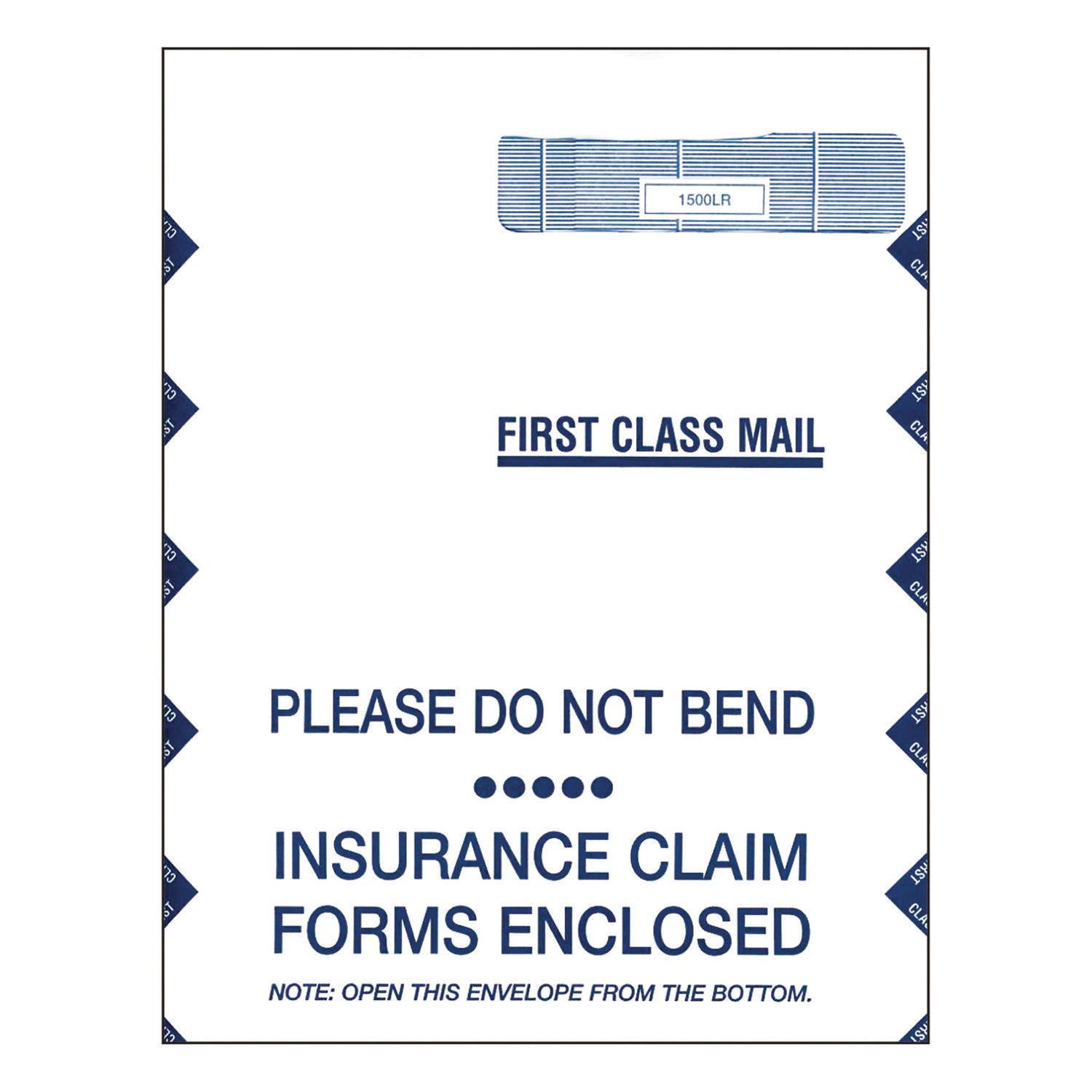 ComplyRight® Jumbo CMS-1500 Health Insurance Form Envelopes for 50 Forms, Square Flap, Self-Adhesive Closure, 9 x 12.5, White, 100/Pack