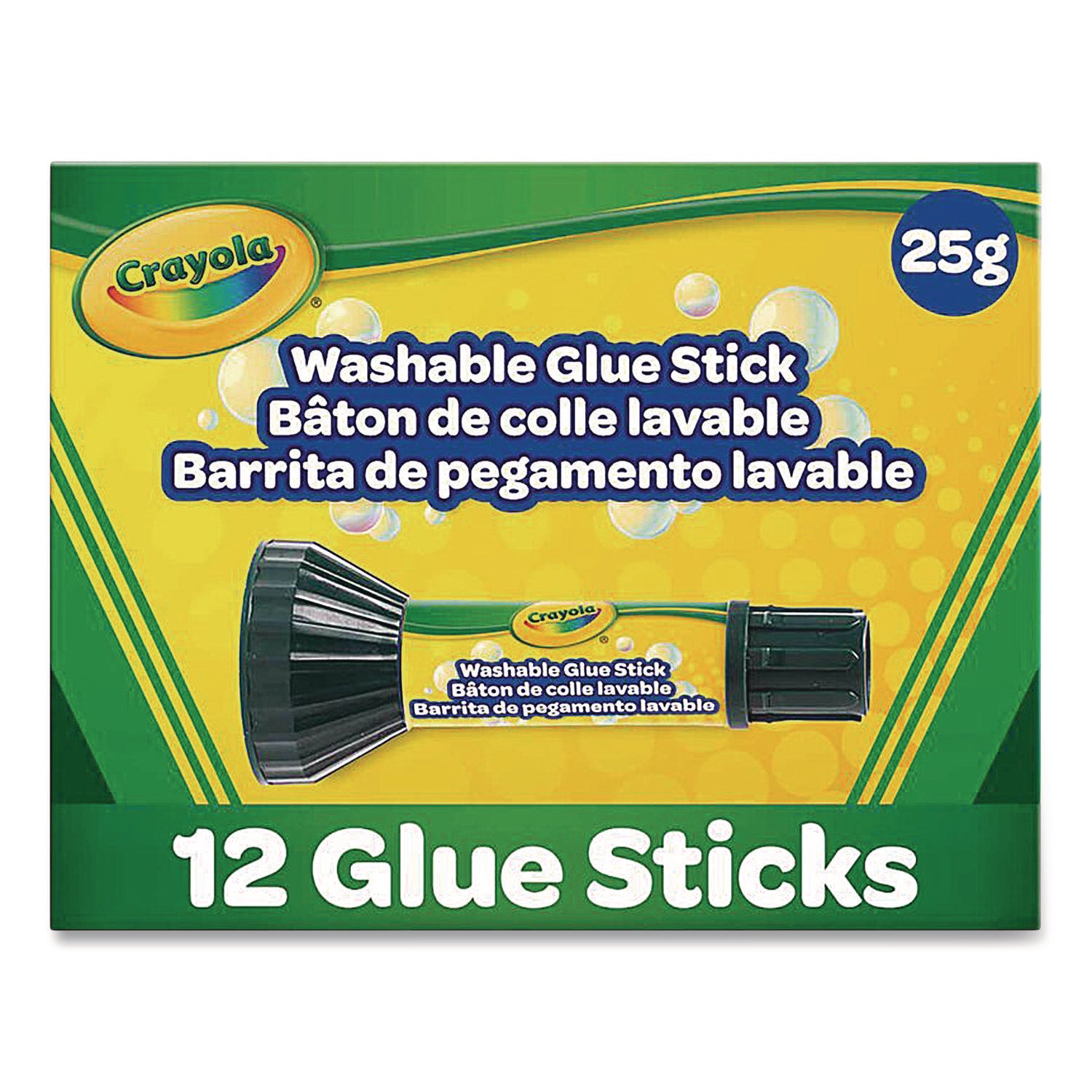 Crayola® Washable Glue Sticks, 0.88 oz, Dries Clear