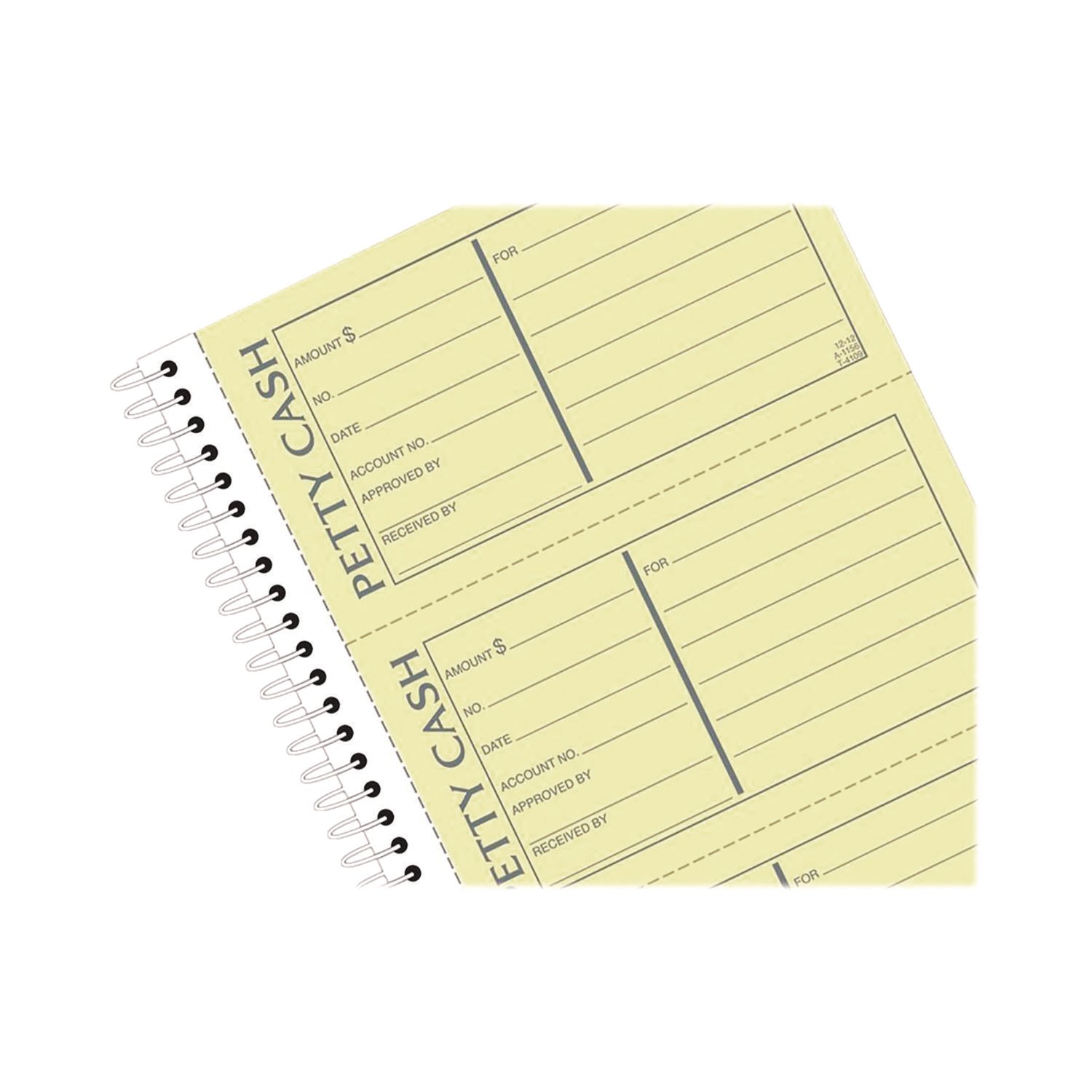 Adams® Petty Cash Receipt Book, Two-Part Carbonless, 5 x 2.75, 4 Forms/Sheet, 200 Forms Total