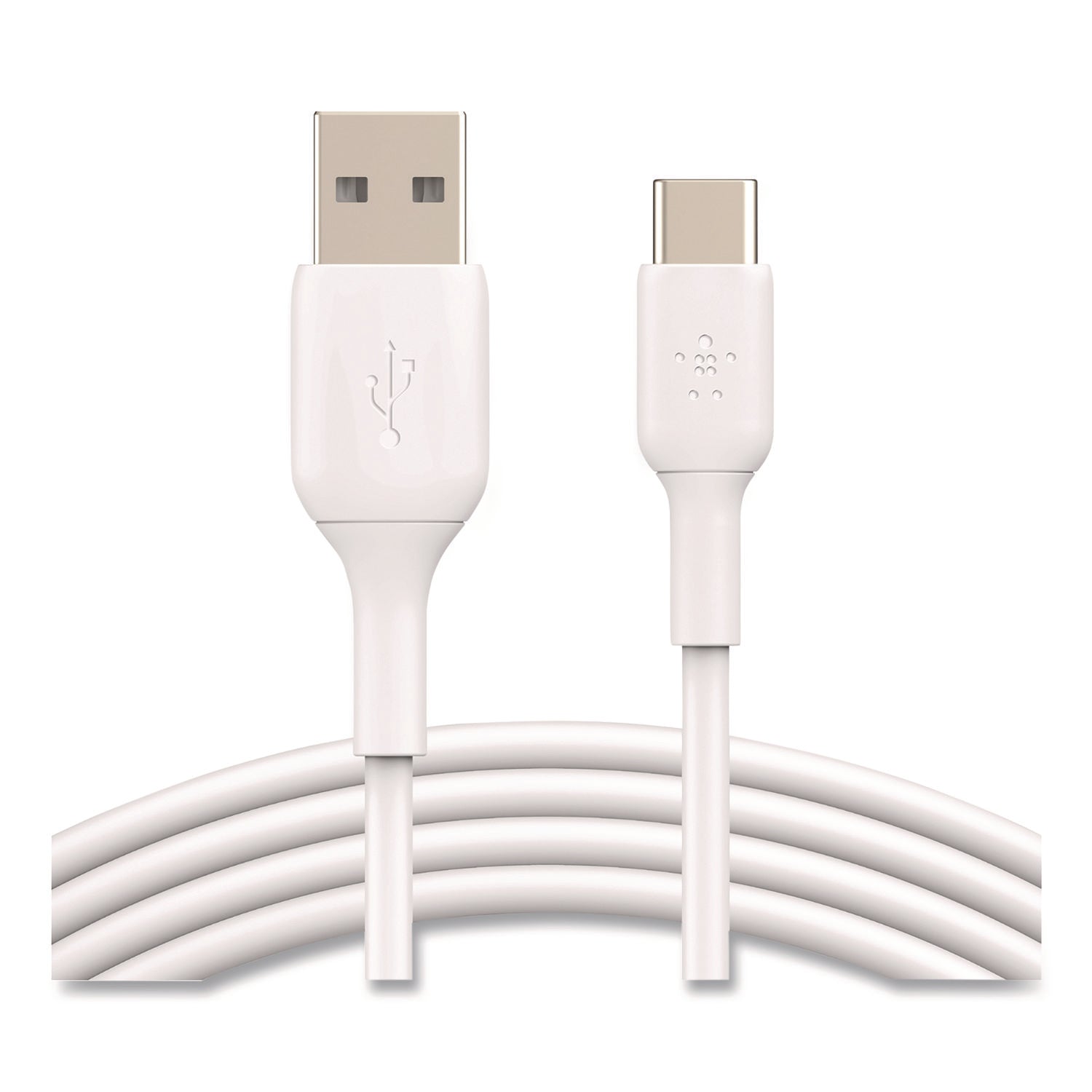 Belkin® BOOST CHARGE USB-C to USB-A Cable, 3.3 ft, White, 2/Pack