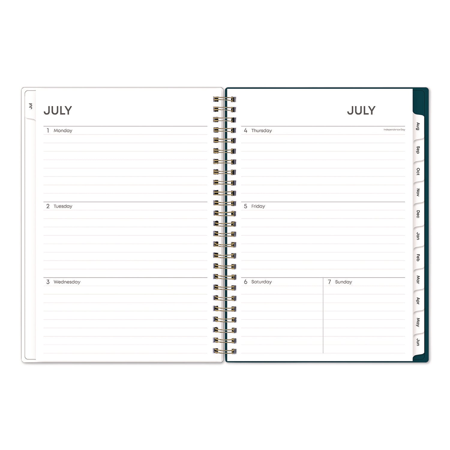 Blue Sky® Greta Academic Year Weekly/Monthly Planner, Floral Artwork, 8.63 x 5.88, Green Cover, 12-Month: July 2024 to June 2025