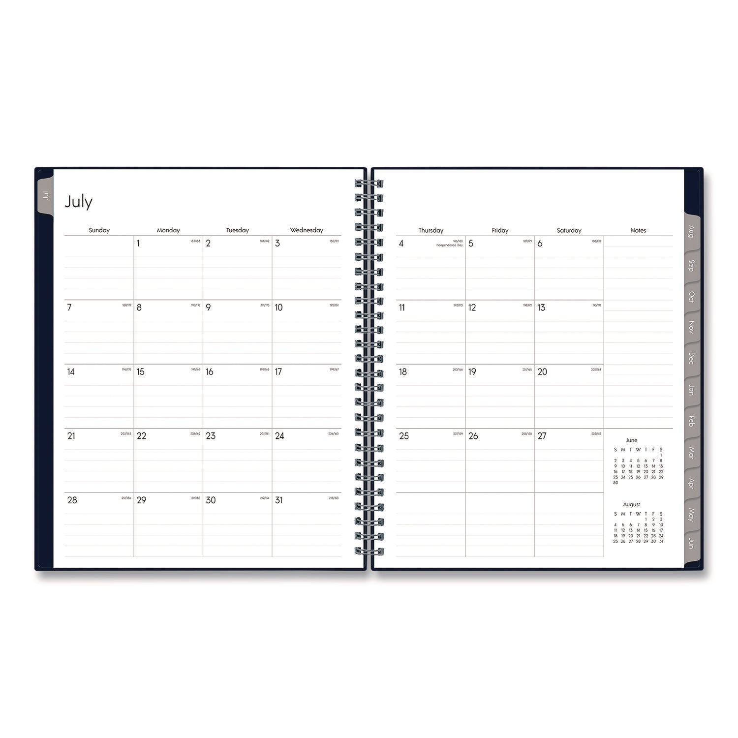 Blue Sky® Passages Academic Year Weekly/Monthly Planner, 9 x 7, Navy Blue Cover, 12-Month: July 2024 to June 2025