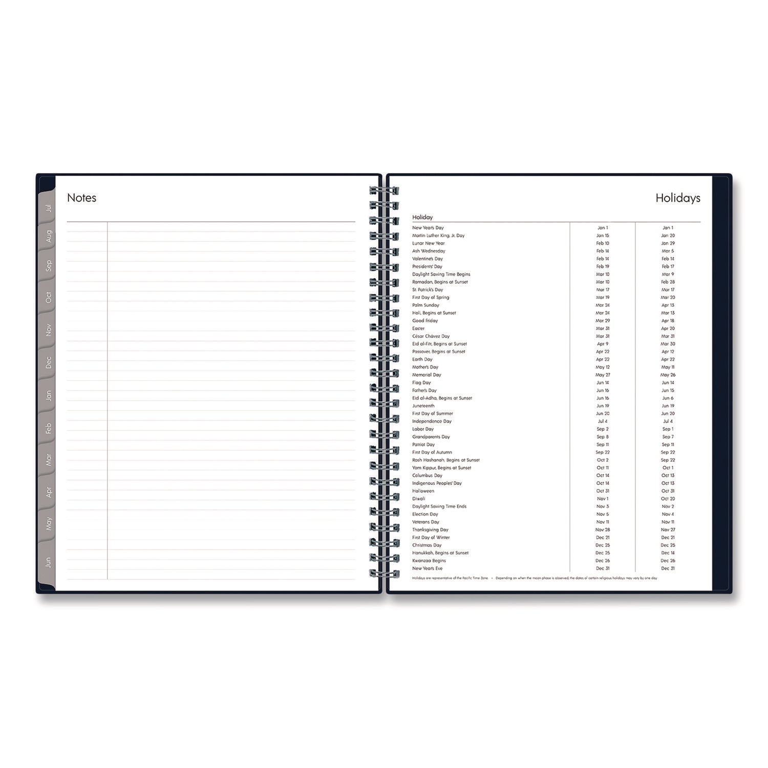 Blue Sky® Passages Academic Year Weekly/Monthly Planner, 9 x 7, Navy Blue Cover, 12-Month: July 2024 to June 2025