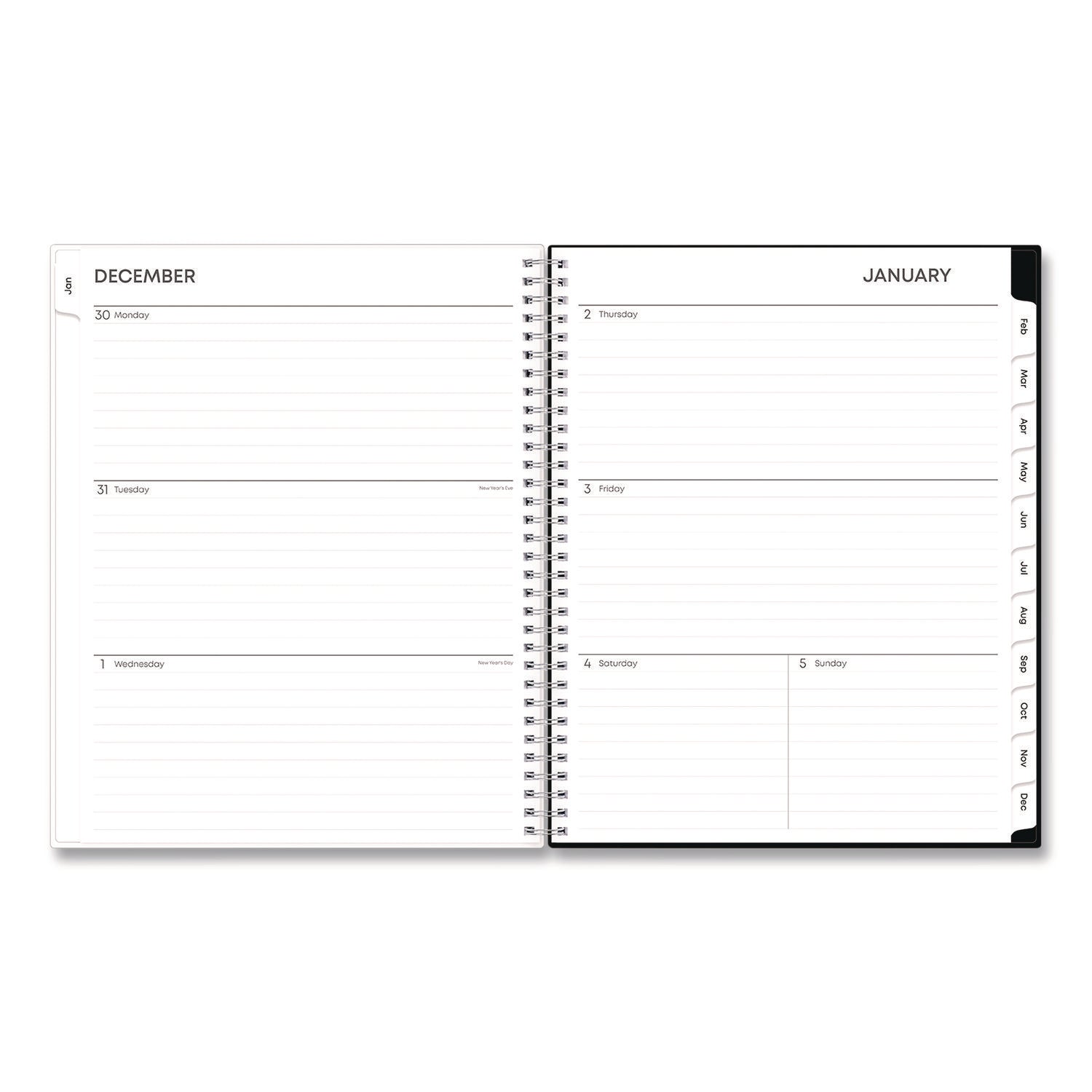 Blue Sky® Analeis Create-Your-Own Cover Weekly/Monthly Planner, Floral Artwork, 11 x 8.5, White/Black/Coral, 12-Month (Jan-Dec): 2025