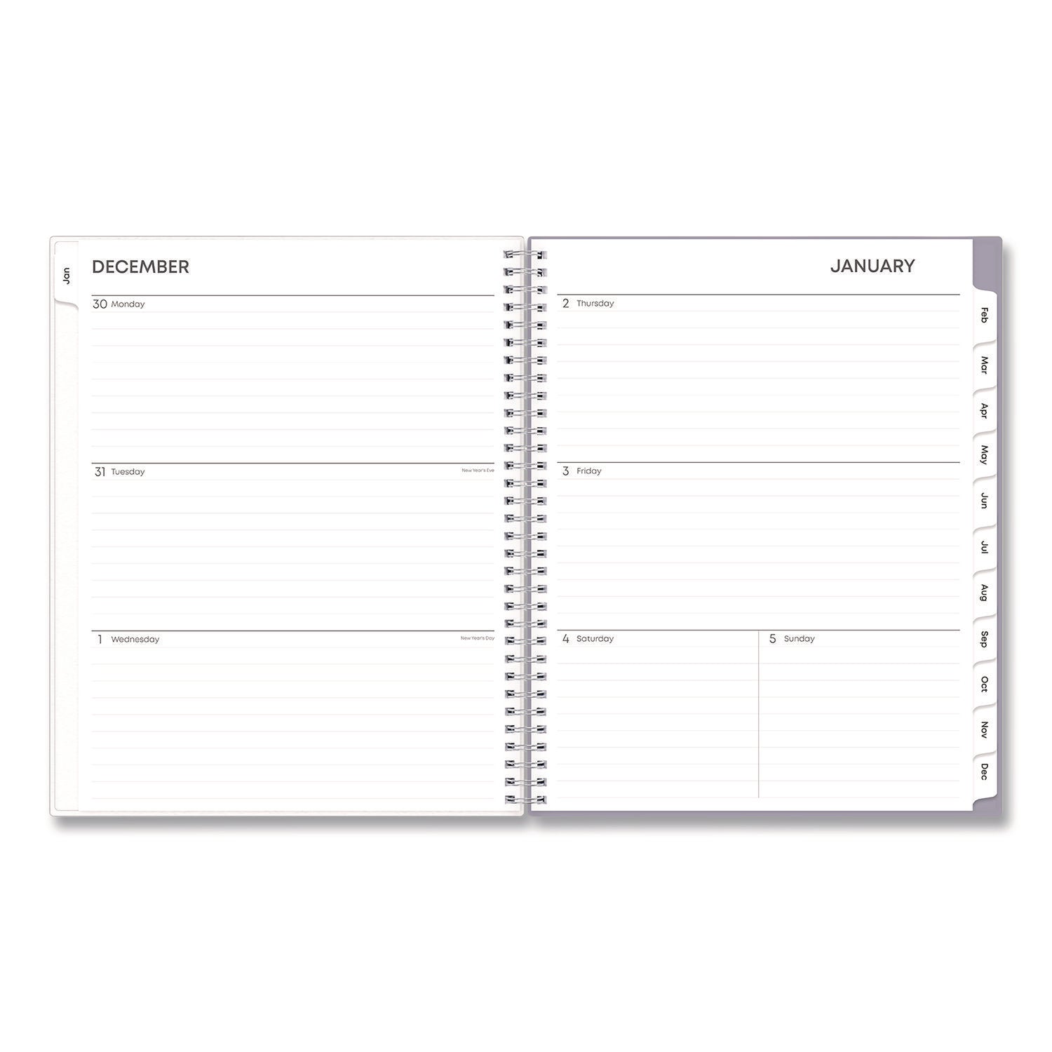 Blue Sky® Rue Du Flore Weekly/Monthly Planner, Floral Artwork, 11 x 8.5, Jade/Lavender Cover, 12-Month (Jan to Dec): 2025