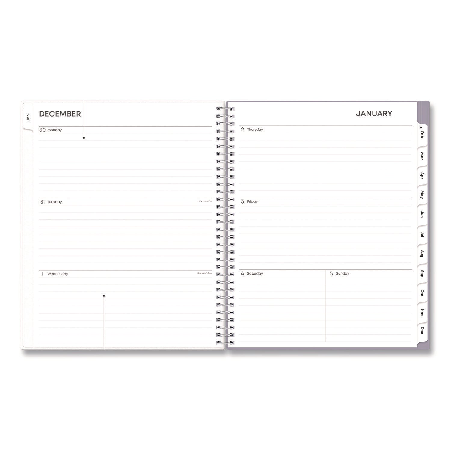 Blue Sky® Rue Du Flore Weekly/Monthly Planner, Floral Artwork, 11 x 8.5, Jade/Lavender Cover, 12-Month (Jan to Dec): 2025