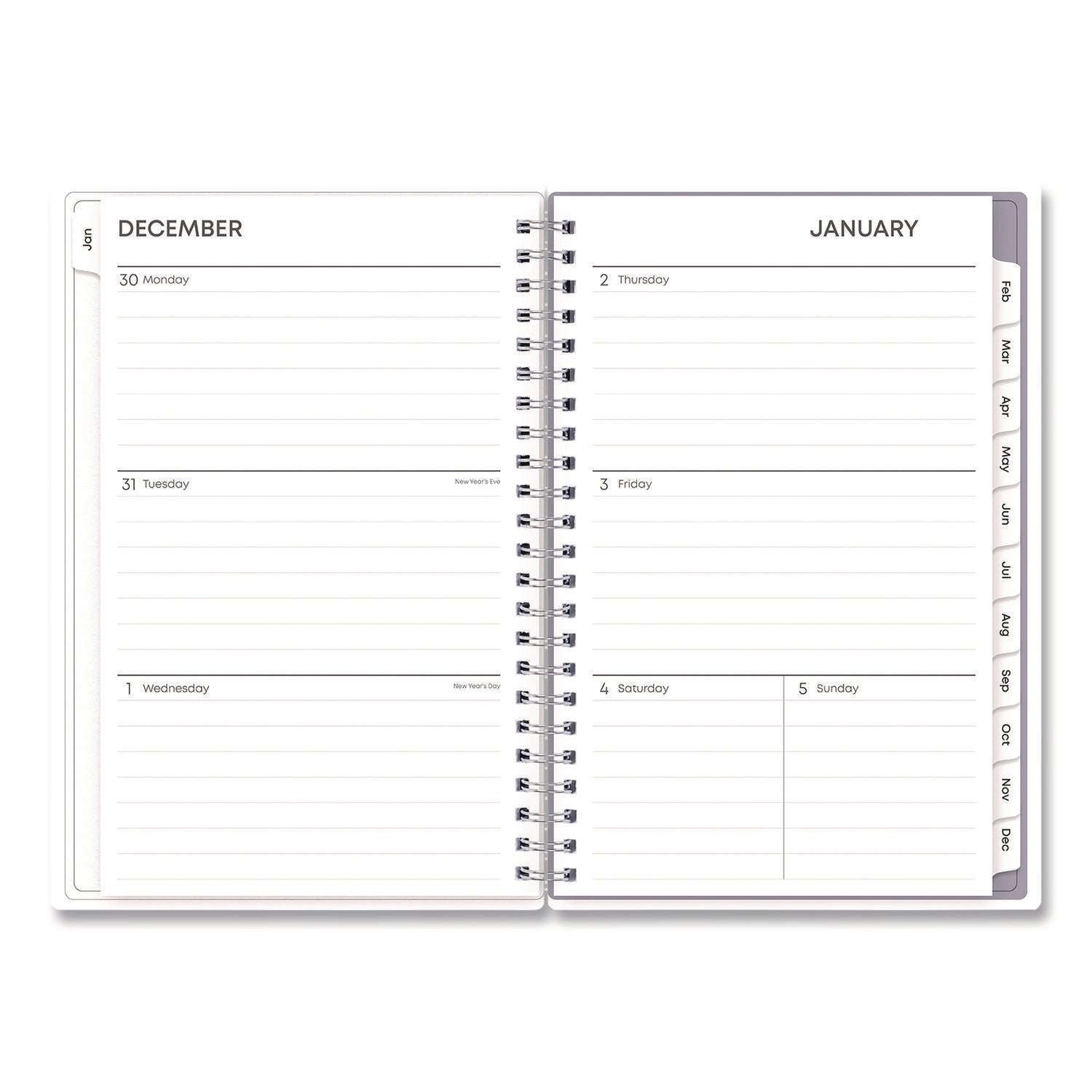 Blue Sky® Rue Du Flore Weekly/Monthly Planner, Floral Artwork, 8 x 5, Jade/Lavender Cover, 12-Month (Jan to Dec): 2025