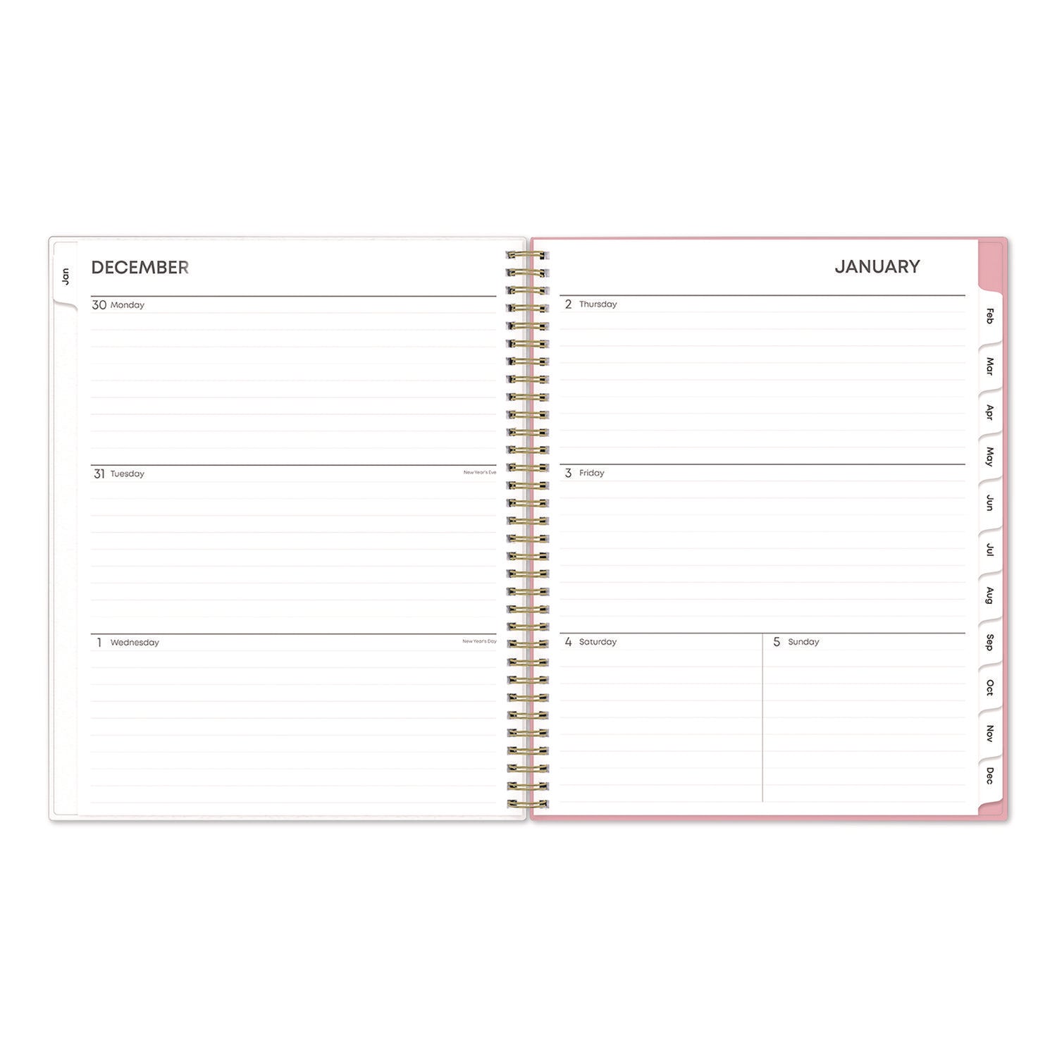 Blue Sky® Mimi Pink Weekly/Monthly Planner, Floral Artwork, 11 x 8.5, Pink/Blue/Rose Cover, 12-Month (Jan to Dec): 2025