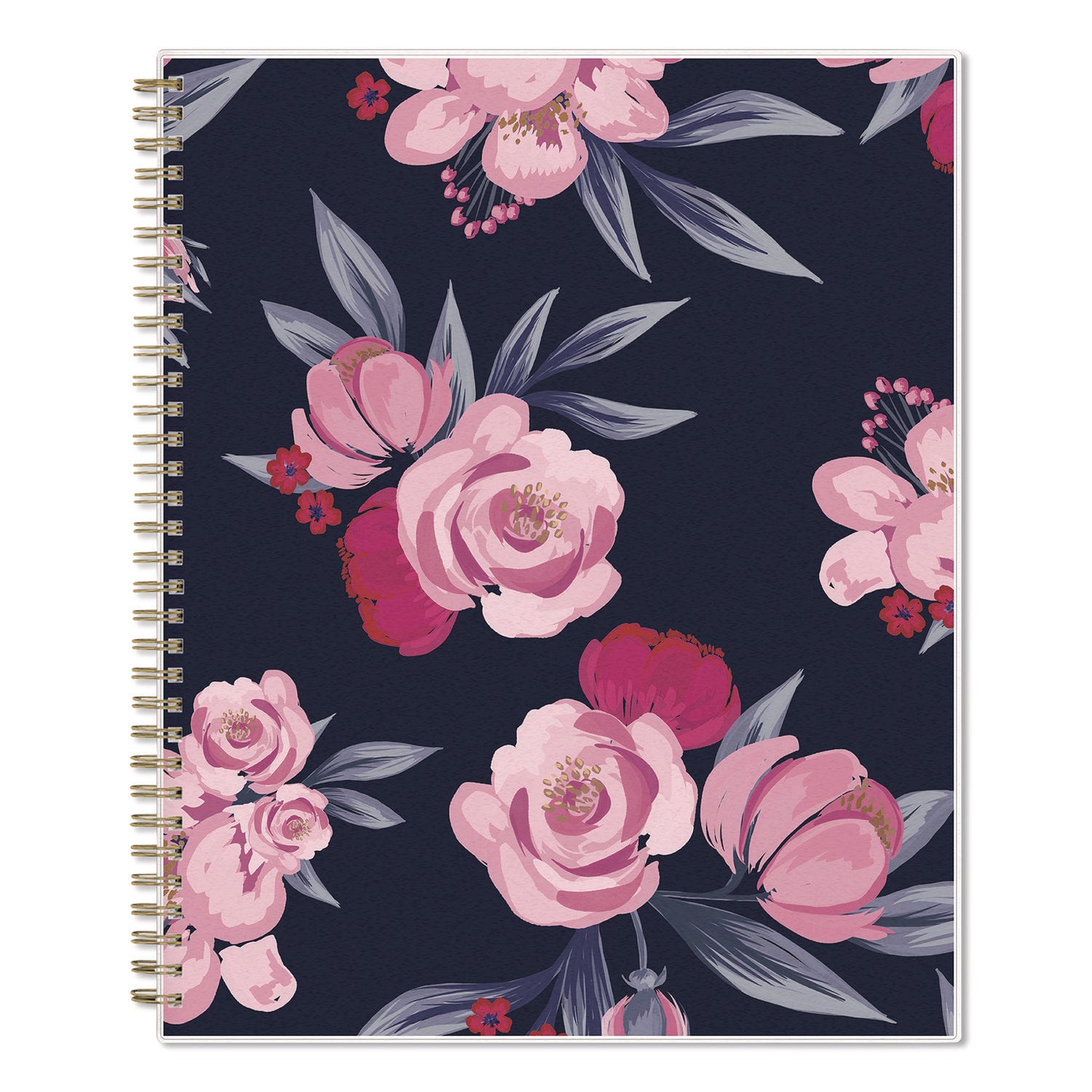 Blue Sky® Mimi Pink Weekly/Monthly Planner, Floral Artwork, 11 x 8.5, Pink/Blue/Rose Cover, 12-Month (Jan to Dec): 2025