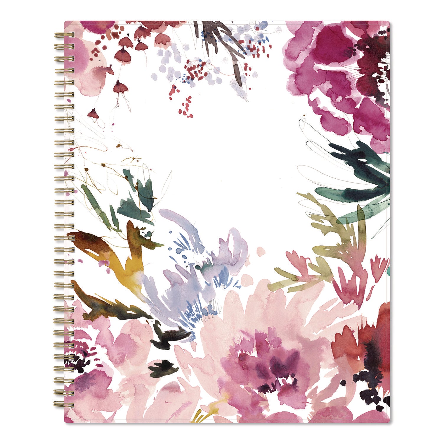 Blue Sky® Kelly Ventura Magenta Bloom Weekly/Monthly Planner, Floral Artwork, 11 x 8.5, Multicolor Cover, 12-Month (Jan to Dec): 2025