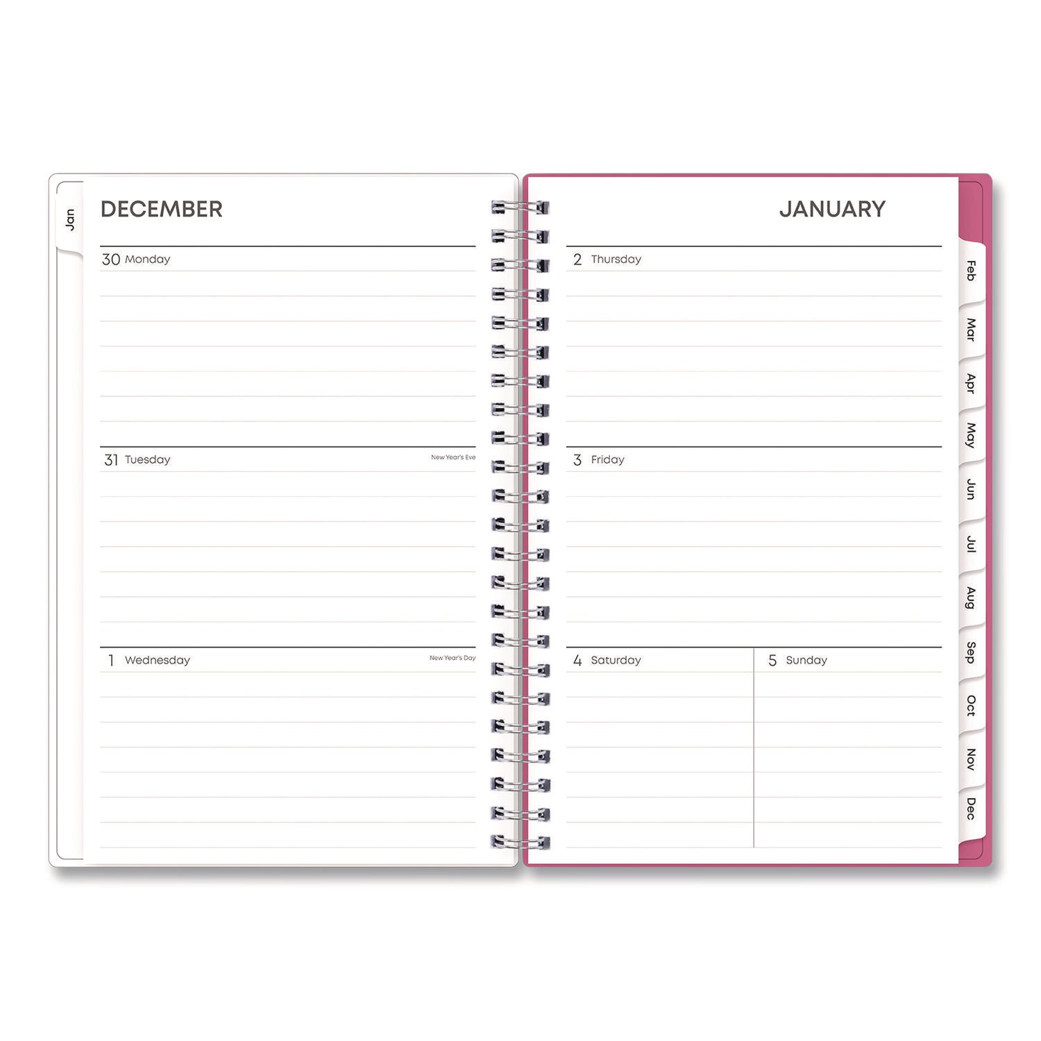 Blue Sky® BCA Orchid Weekly/Monthly Planner, Orchids Artwork, 8 x 5, White/Pink Cover, 12-Month (Jan to Dec): 2025