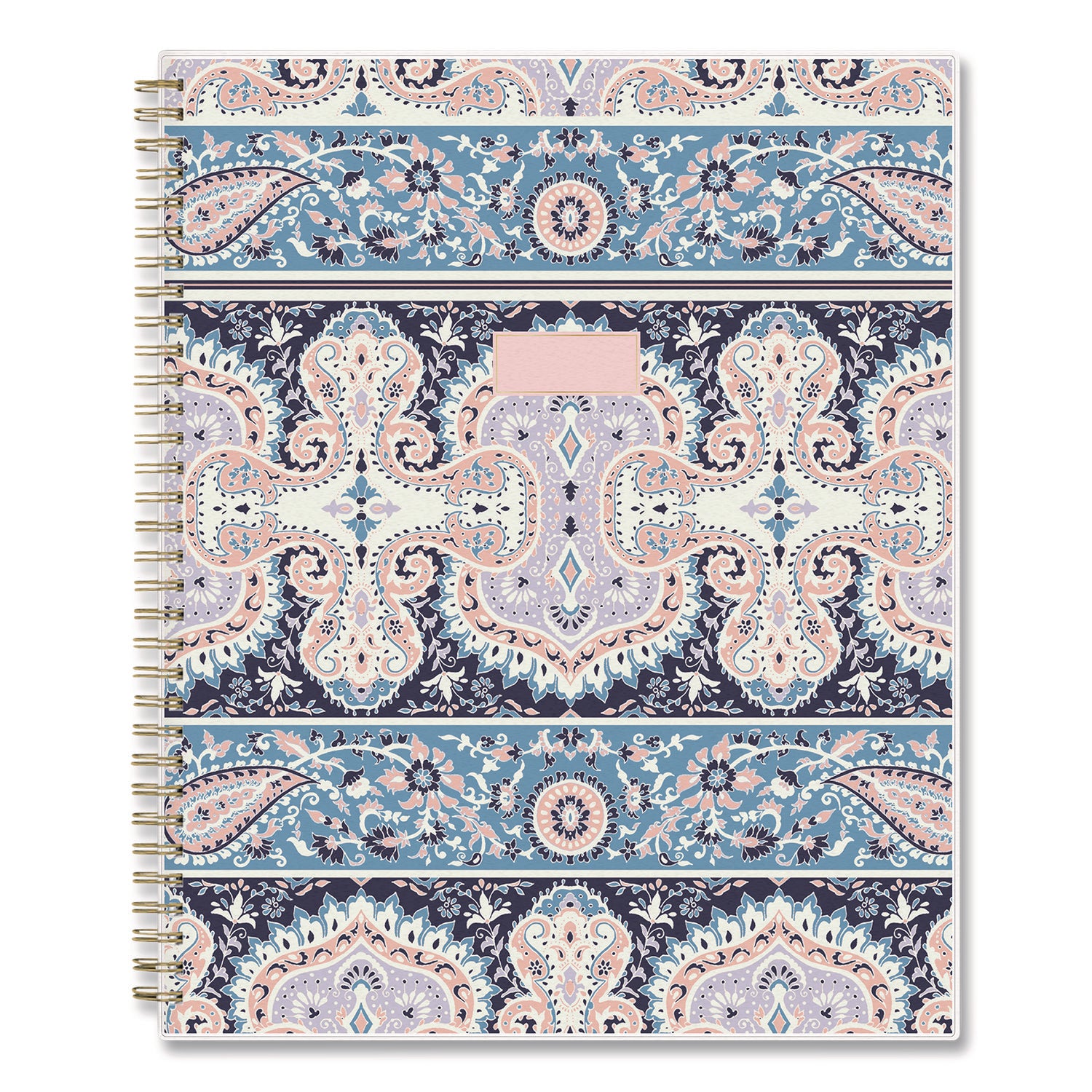 Blue Sky® Cocorrina Weekly/Monthly Planner, Pastel Paisley Artwork, 11 x 8.5, Blue/Pink/White Cover, 12-Month (Jan to Dec): 2025