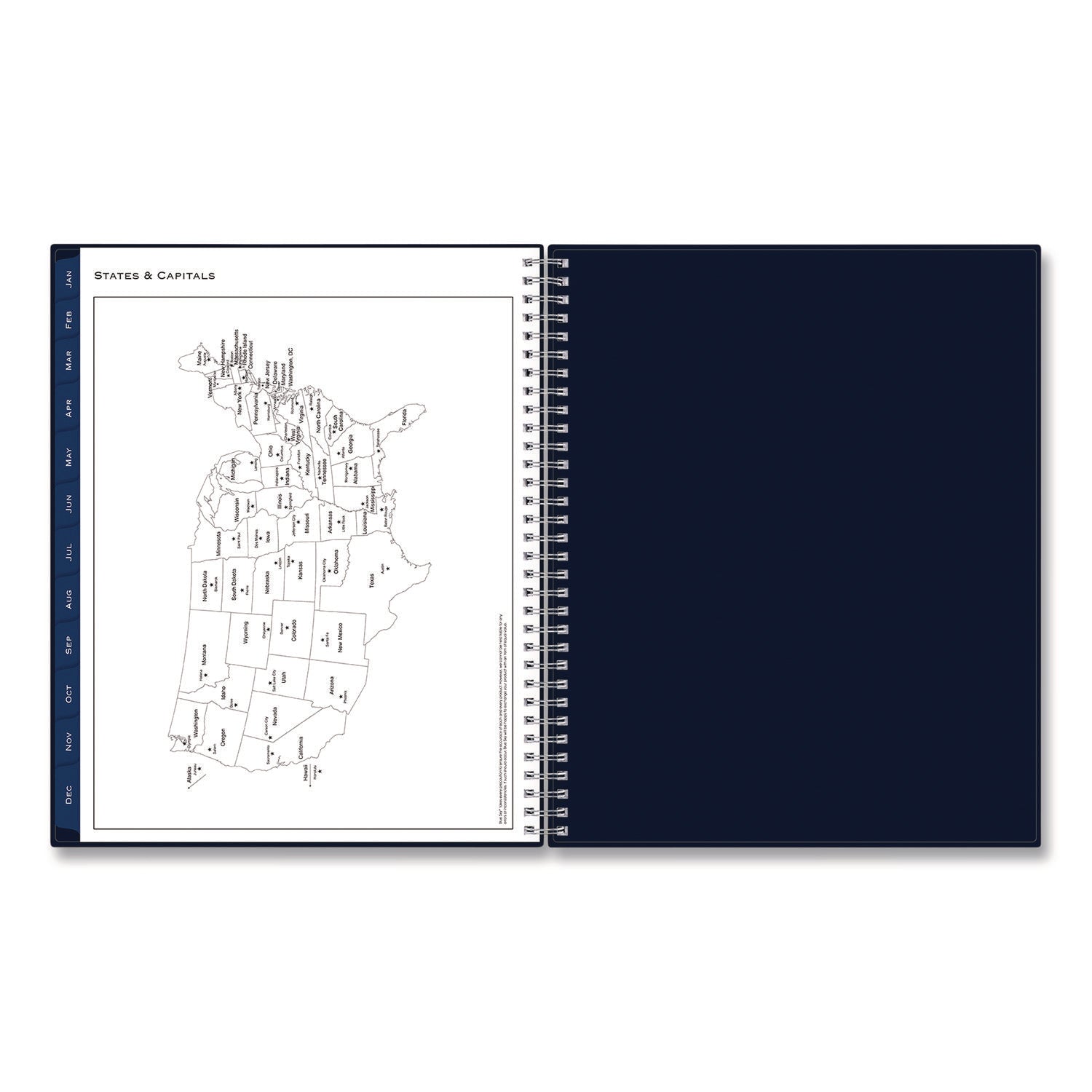 Blue Sky® Passages Weekly Appointment Book and Monthly Planner, 11 x 8.5, Navy Blue Cover, 12-Month (Jan to Dec): 2025