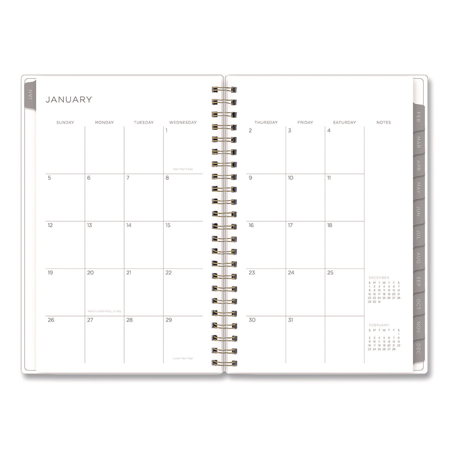 Blue Sky® Kelly Ventura Mimosa Weekly/Monthly Planner, Luscious Lemons Artwork, 8 x 5, Yellow/White Cover, 12-Month (Jan to Dec): 2025