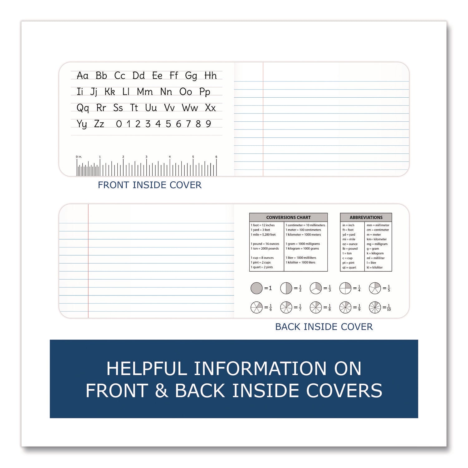 Roaring Spring® Junior Composition Notebook, Wide/Legal Rule, Black Marble Cover, (60) 4.88 x 7.5 Sheets