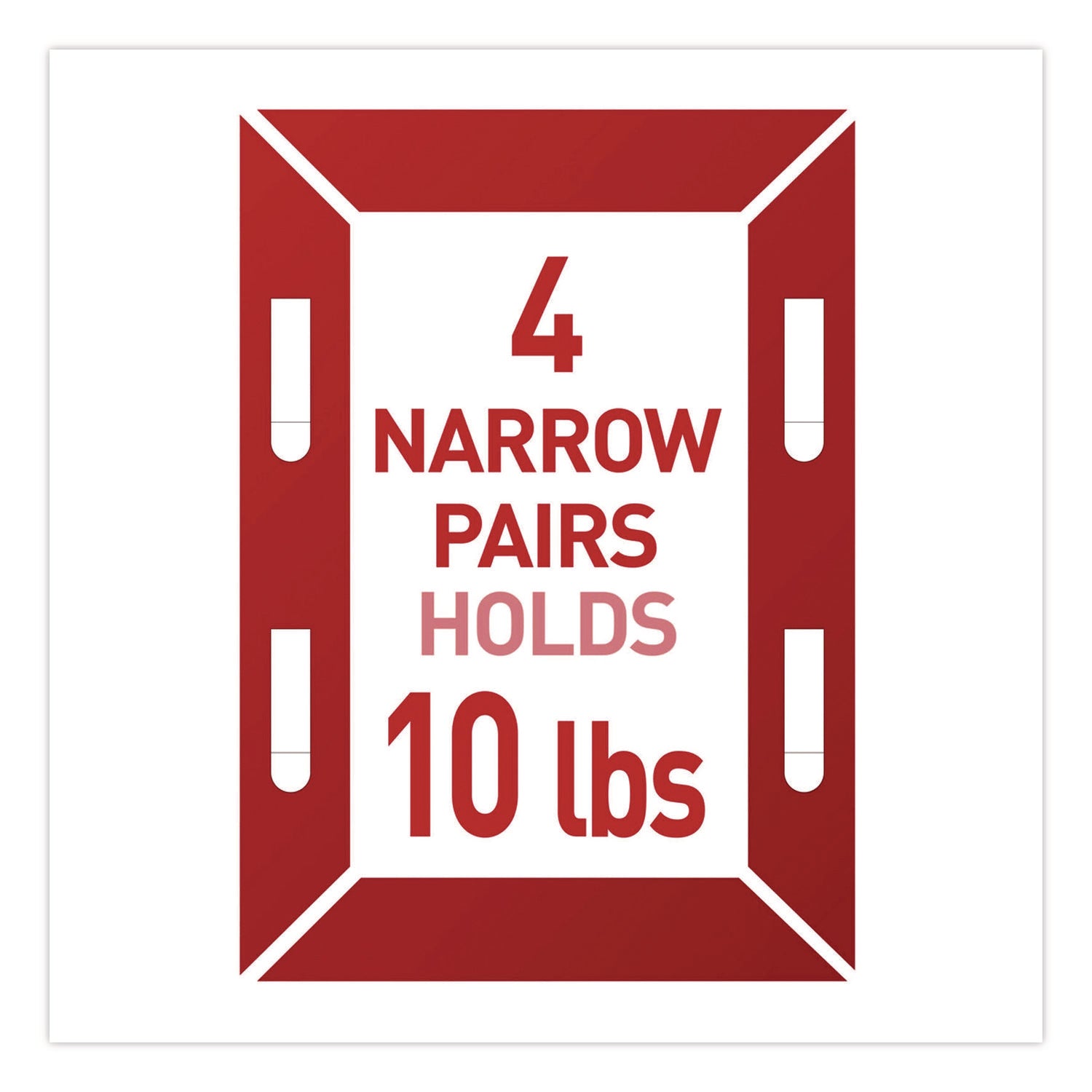 Command™ Picture Hanging Strips, Narrow, Removable, Holds Up to 10 lbs per 4 Pairs, 0.5 x 3.65, White, 12 Pairs/Pack