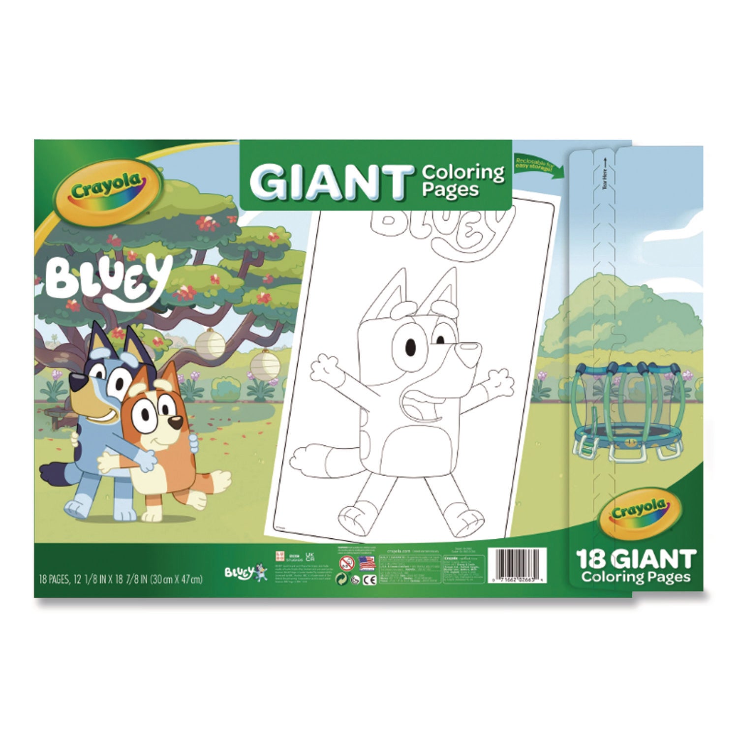 Crayola® Bluey Giant Coloring Pages, (18) 12.13" x 18.88" Sheets