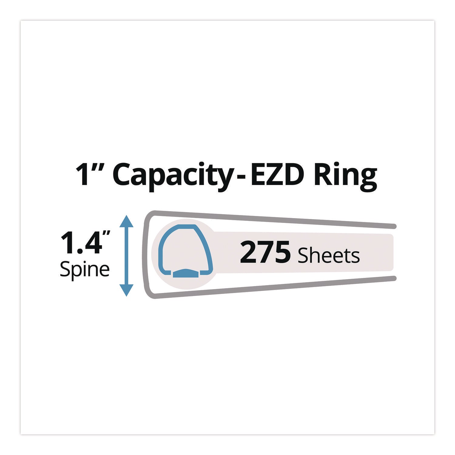 Avery® Durable View Binder with DuraHinge and EZD Rings, 3 Rings, 1" Capacity, 11 x 8.5, White, 12/Carton (9301)