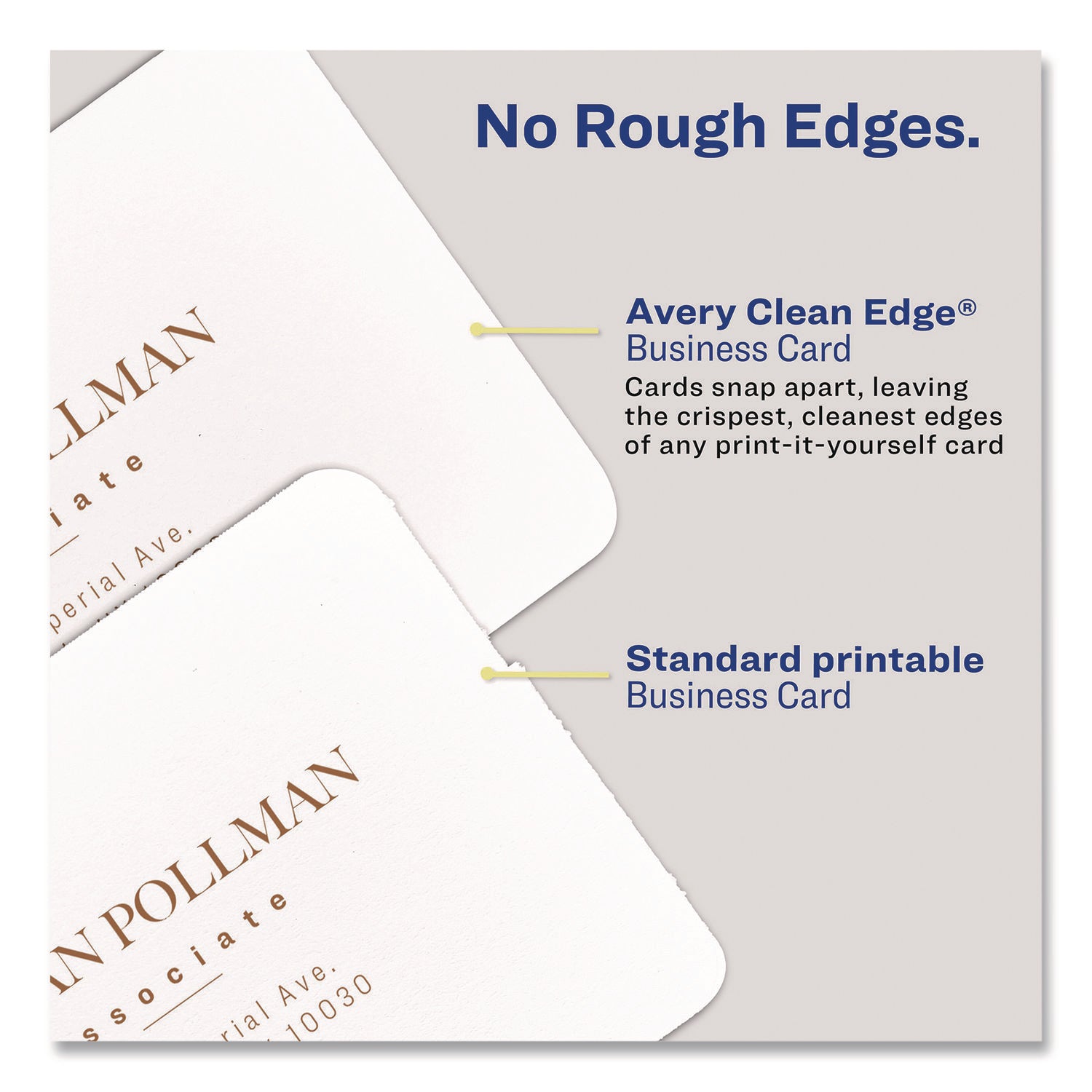 Avery® Clean Edge Square Cards, Inkjet, 2.5 x 2.5, 180 Cards, 9 Cards/Sheet, 20 Sheets/Pack