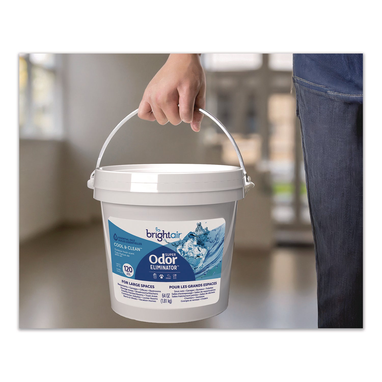 BRIGHT Air® Super Odor Eliminator Gel for Large Spaces, Cool and Clean, 64 oz Tub