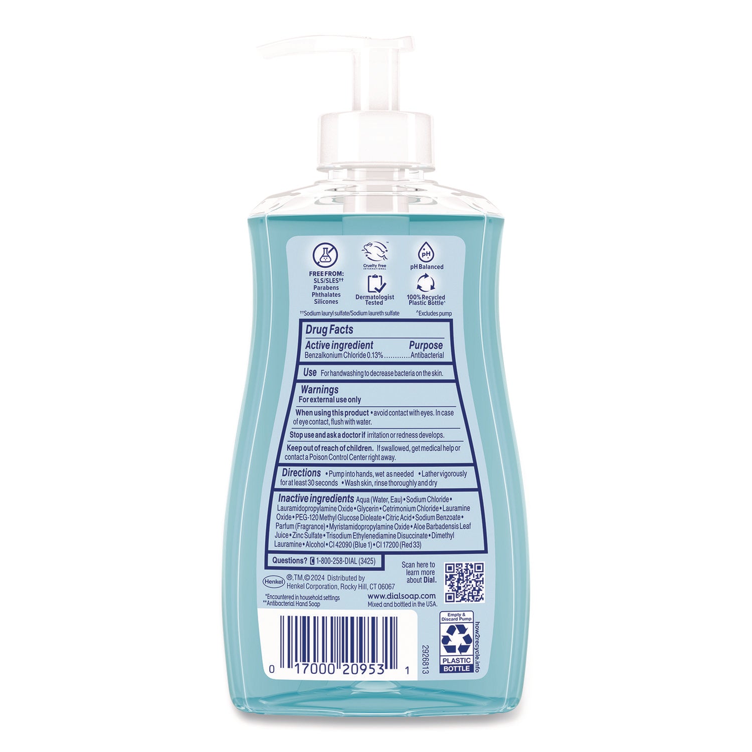 Dial® Antibacterial Liquid Hand Soap, Spring Water, 11 oz