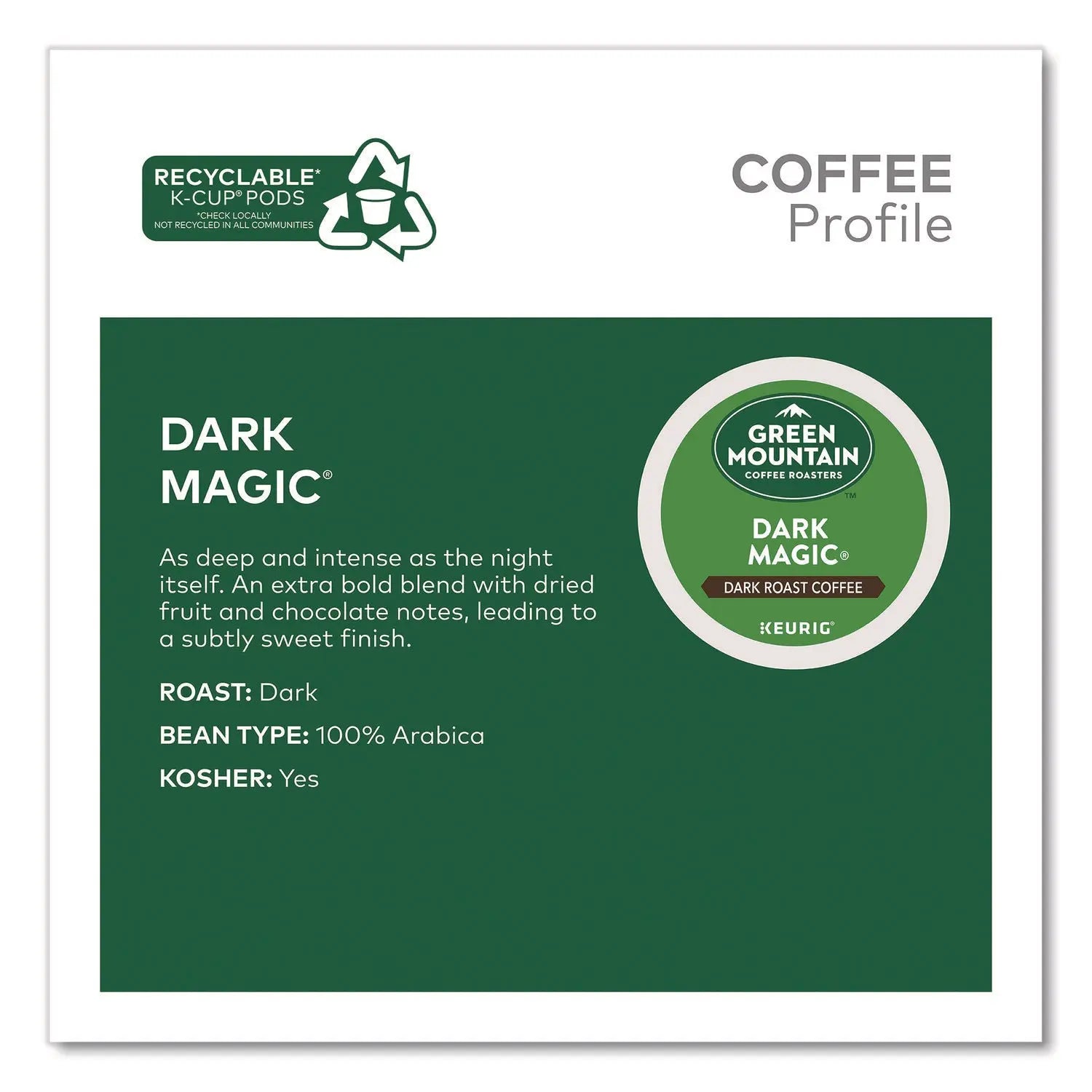 Green Mountain Coffee® Dark Magic Extra Bold Coffee K-Cups, 0.4 oz, 48/Box Green Mountain Coffee® Flipcost