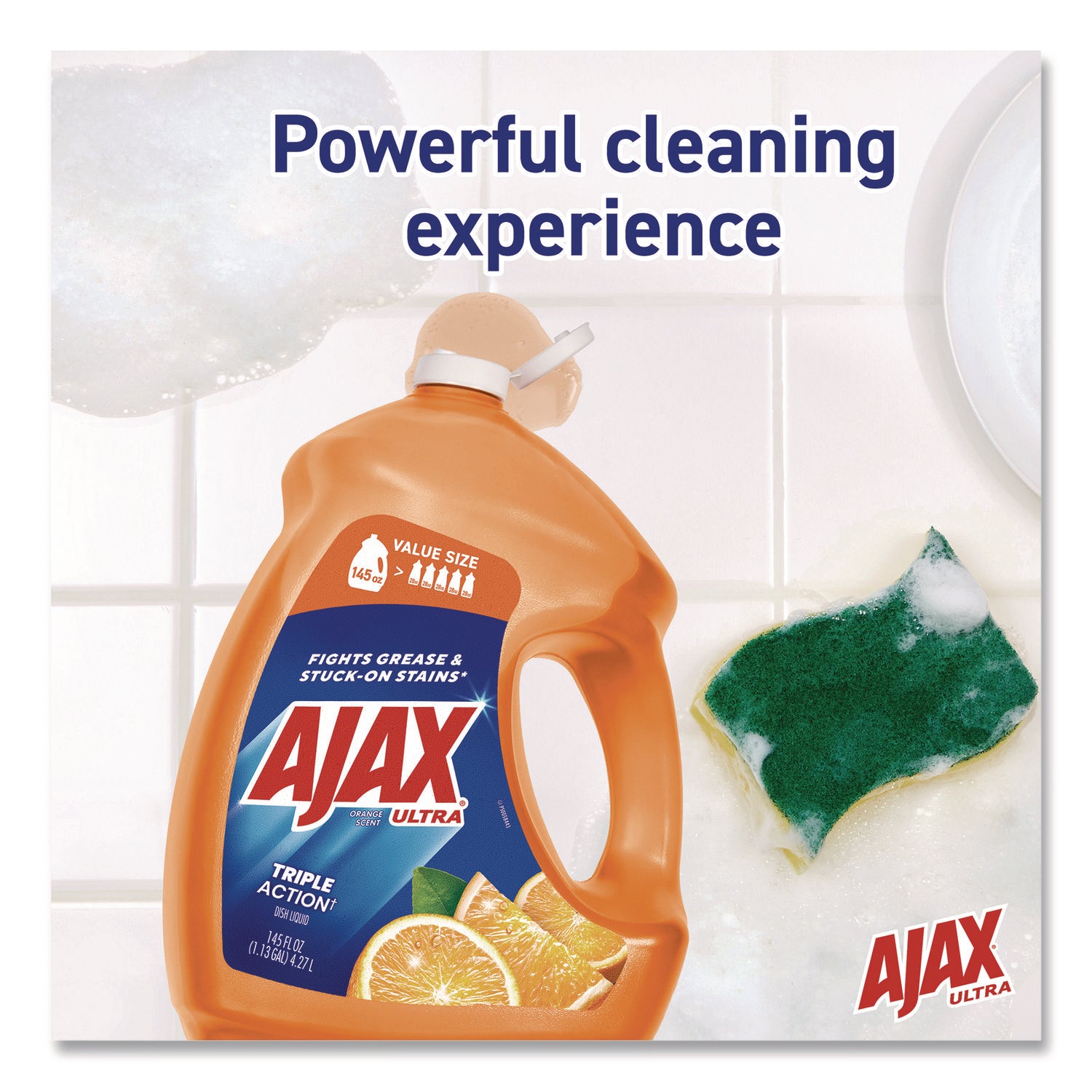 Ajax® Dish Detergent Refill, Fresh Citrus Scent, 145 oz Bottle