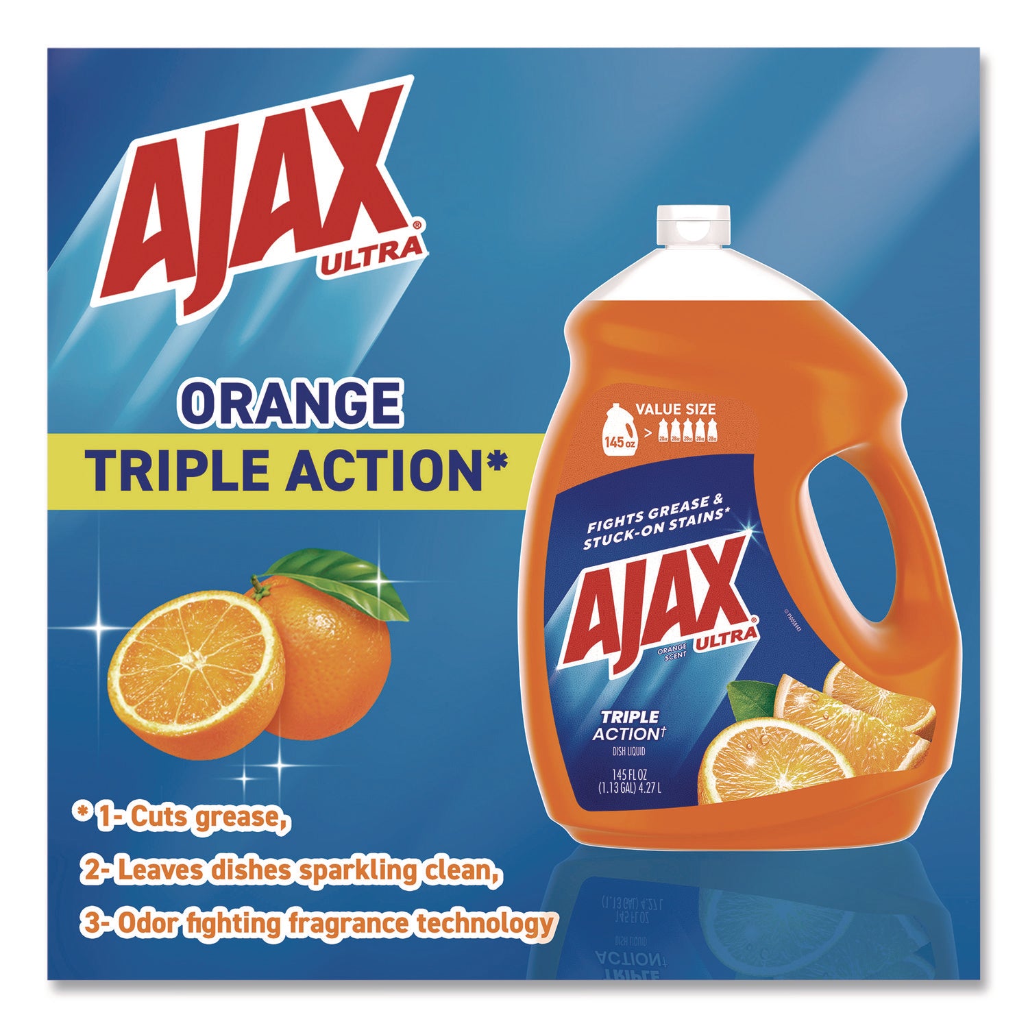 Ajax® Dish Detergent Refill, Fresh Citrus Scent, 145 oz Bottle