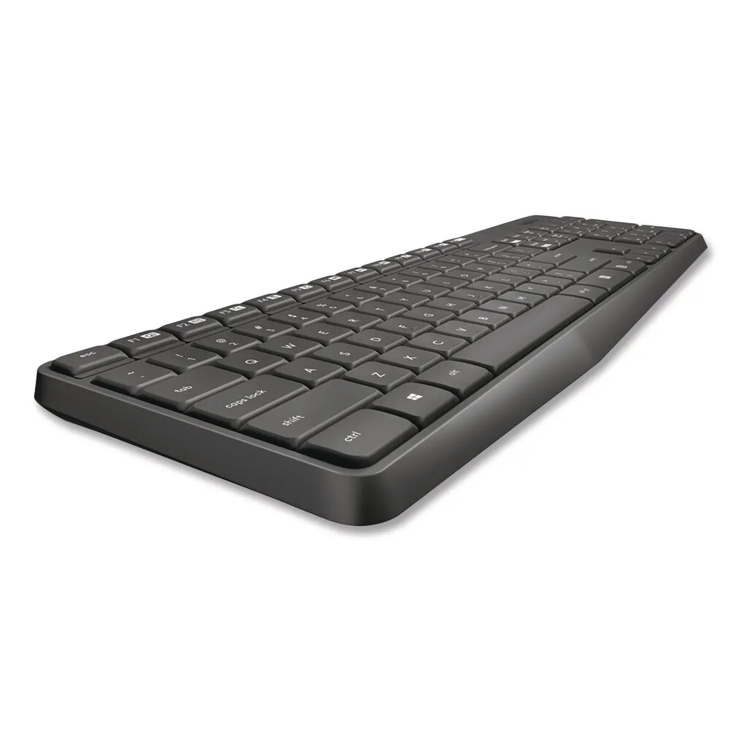 Logitech® MK235 Wireless Keyboard and Optical Mouse Combo, 2.4 GHz Frequency, 33 ft Wireless Range, Black Logitech® Flipcost