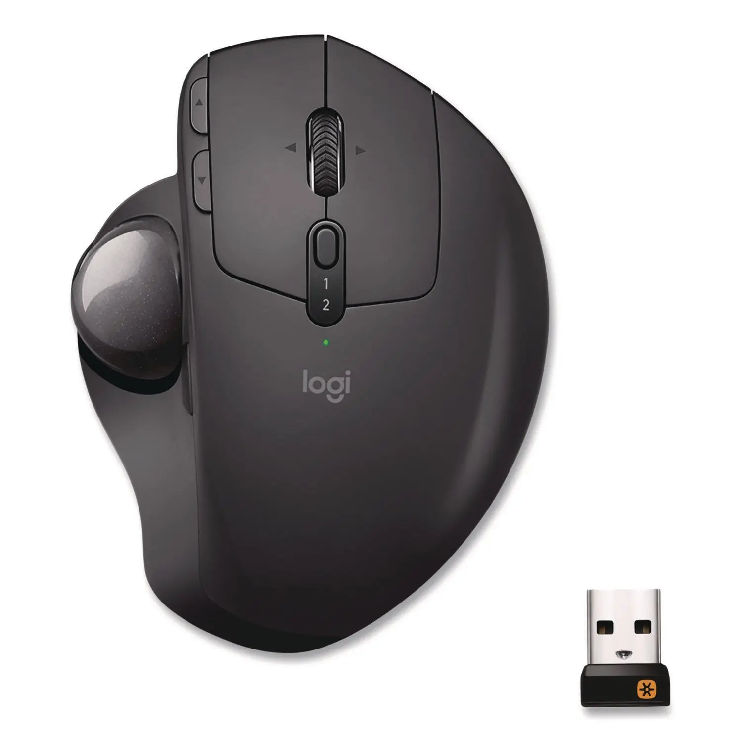 Logitech® MX Ergo Plus Advanced Wireless Trackball Mouse, 2.4 GHz Frequency/33 ft Wireless Range, Right Hand Use, Black Logitech® Flipcost