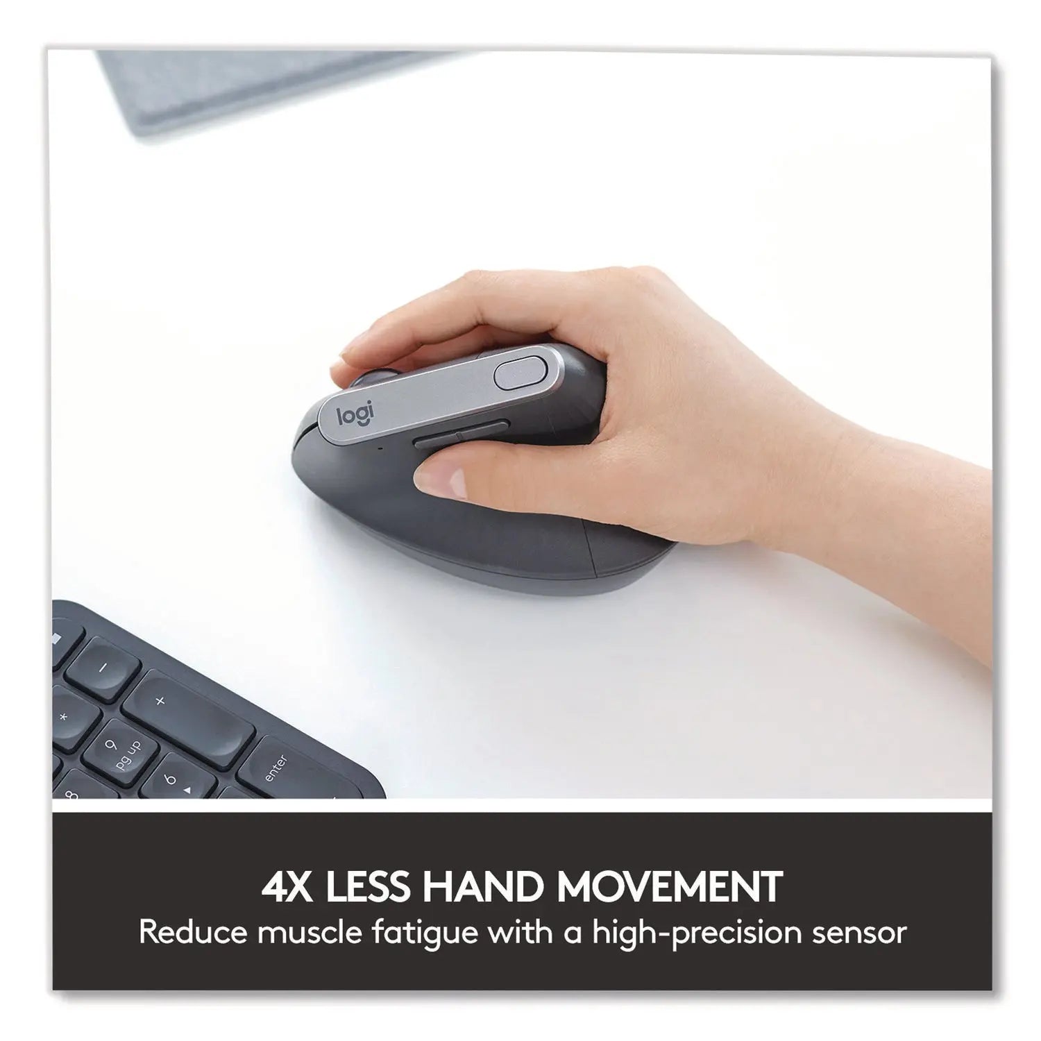 Logitech® MX Vertical Advanced Ergonomic Mouse, 2.4 GHz Frequency/33 ft Wireless Range, Left/Right Hand Use, Graphite Logitech® Flipcost