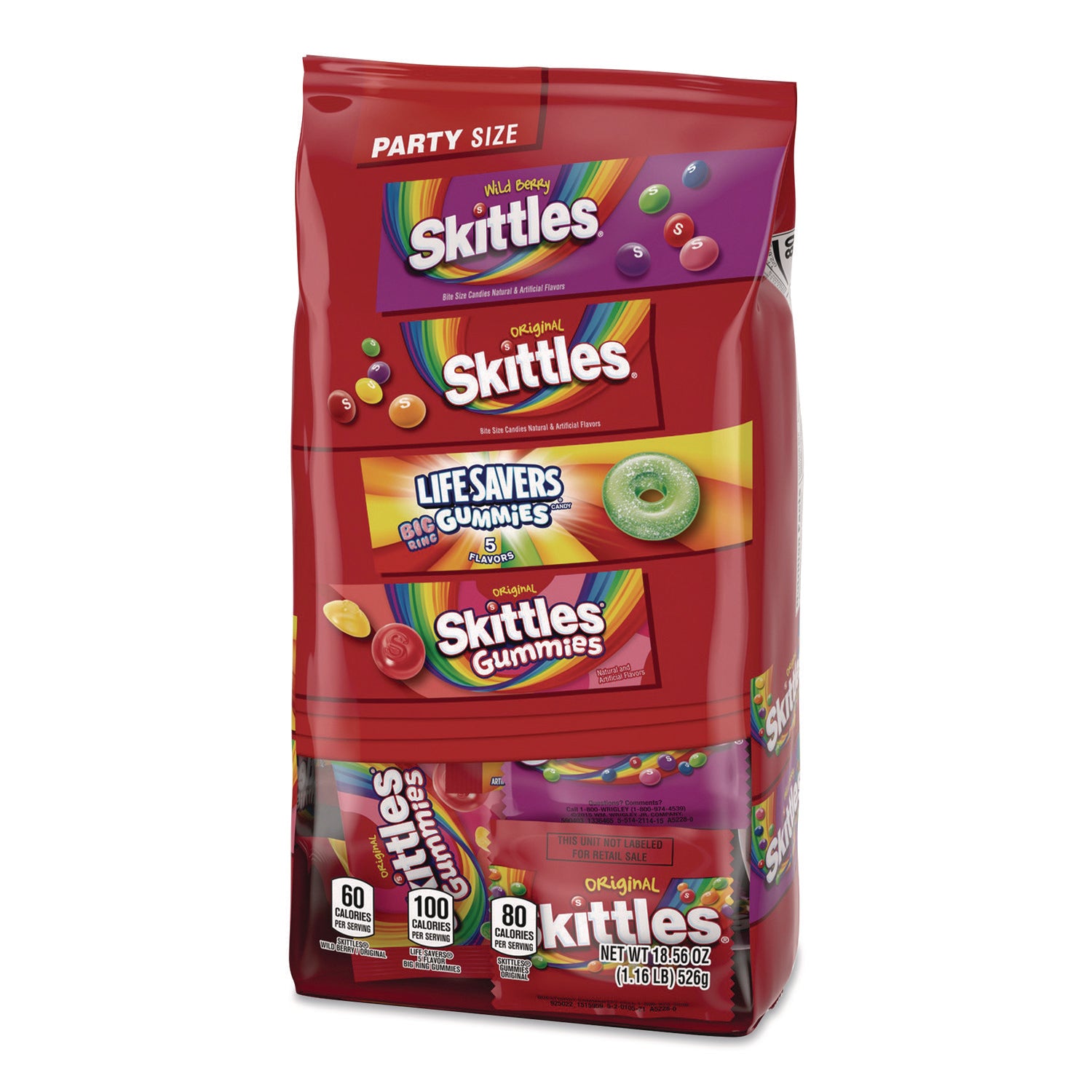 MARS Skittles, Skittles Gummies and Life Savers Gummies Party Pack, Assorted, 18.56 oz Bag