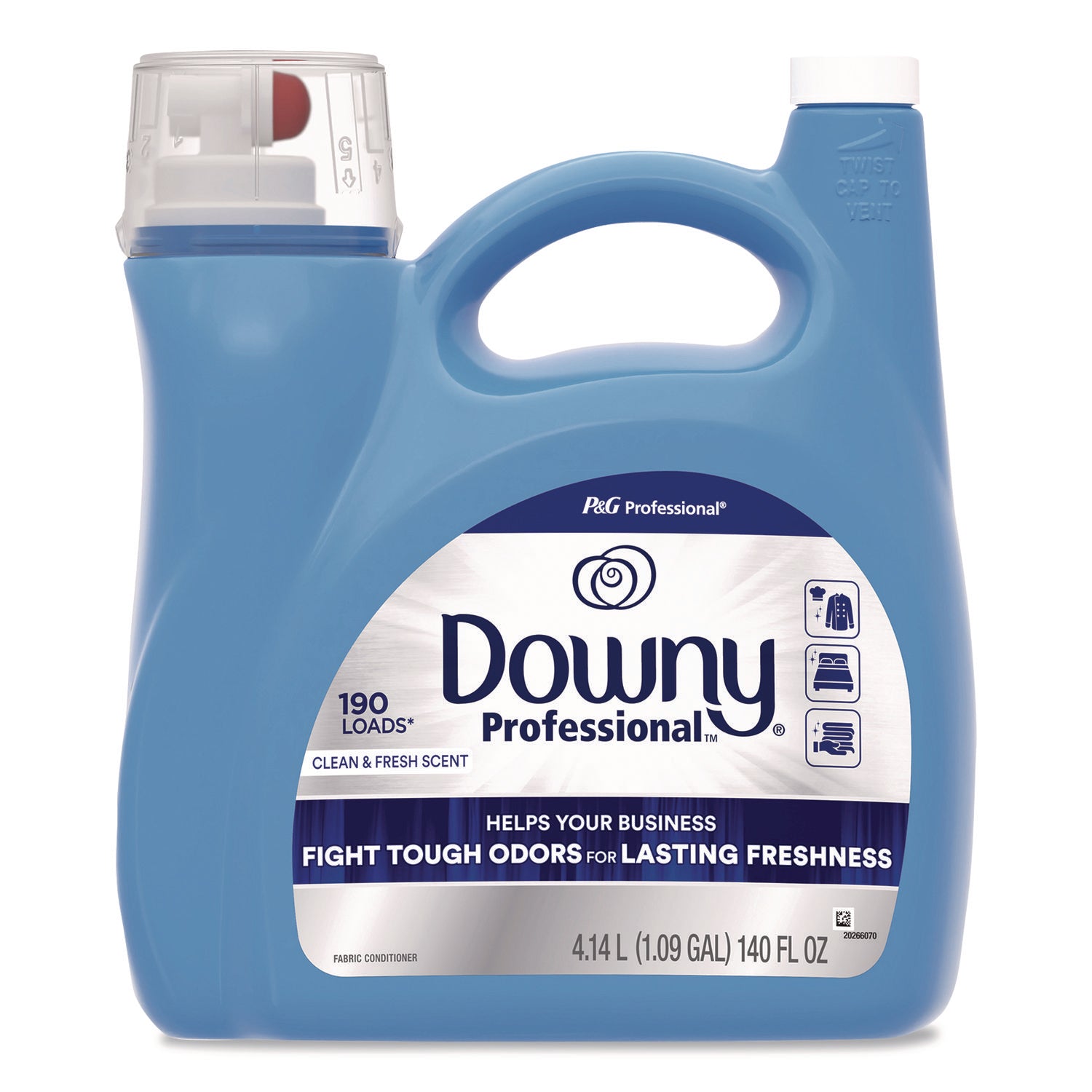 Downy® Professional Commercial Liquid Fabric Softener, 140 oz Plastic Bottle with Dispensing Tap