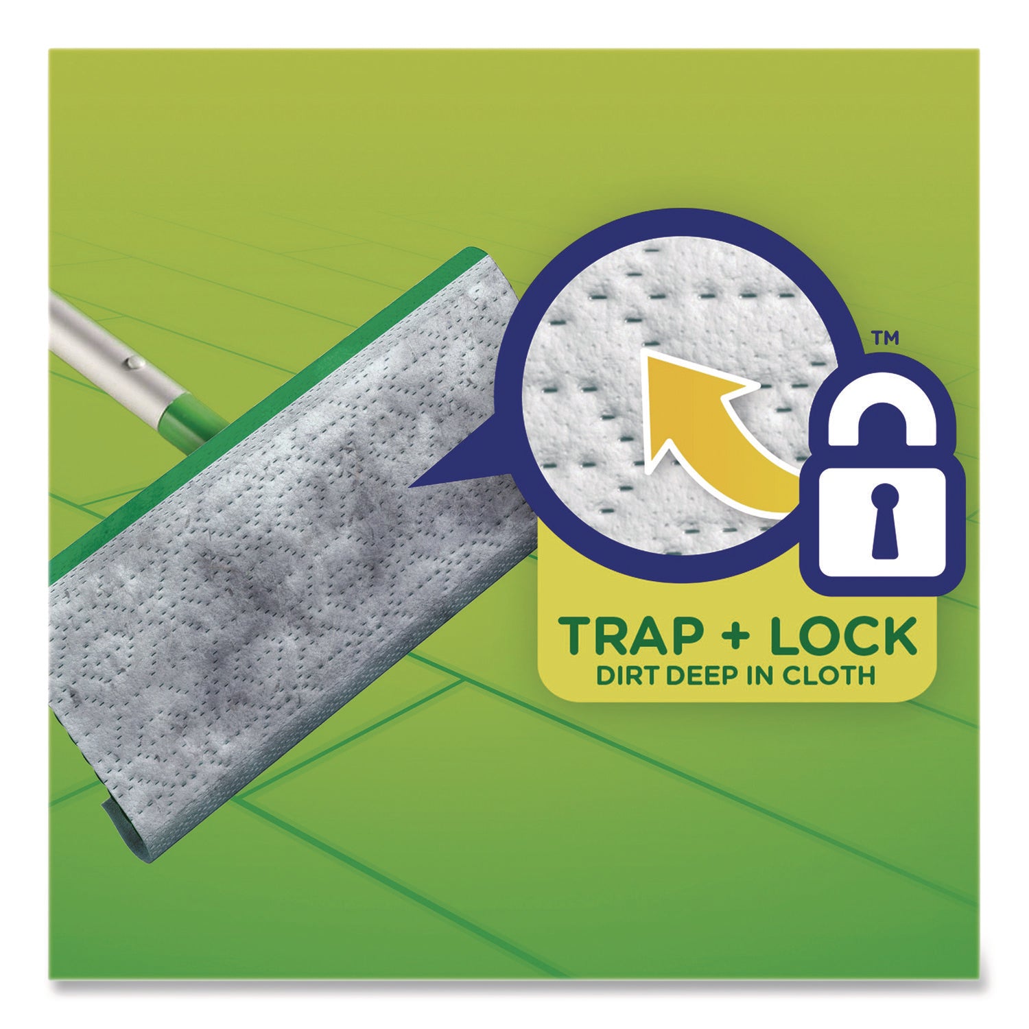 Swiffer® Sweeper TRAP + LOCK Wet Mop Cloth, 8 x 10, White, Lavender Scent, 24/Pack