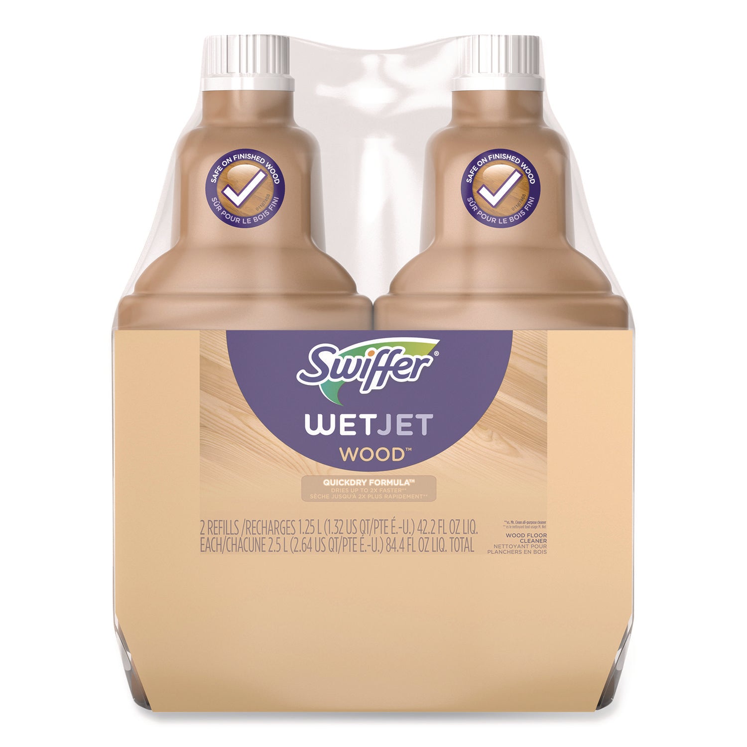 Swiffer® WetJet System Wood Cleaning Solution Refill, Woodsy Scent, 42.2 oz Bottle, 2/Pack