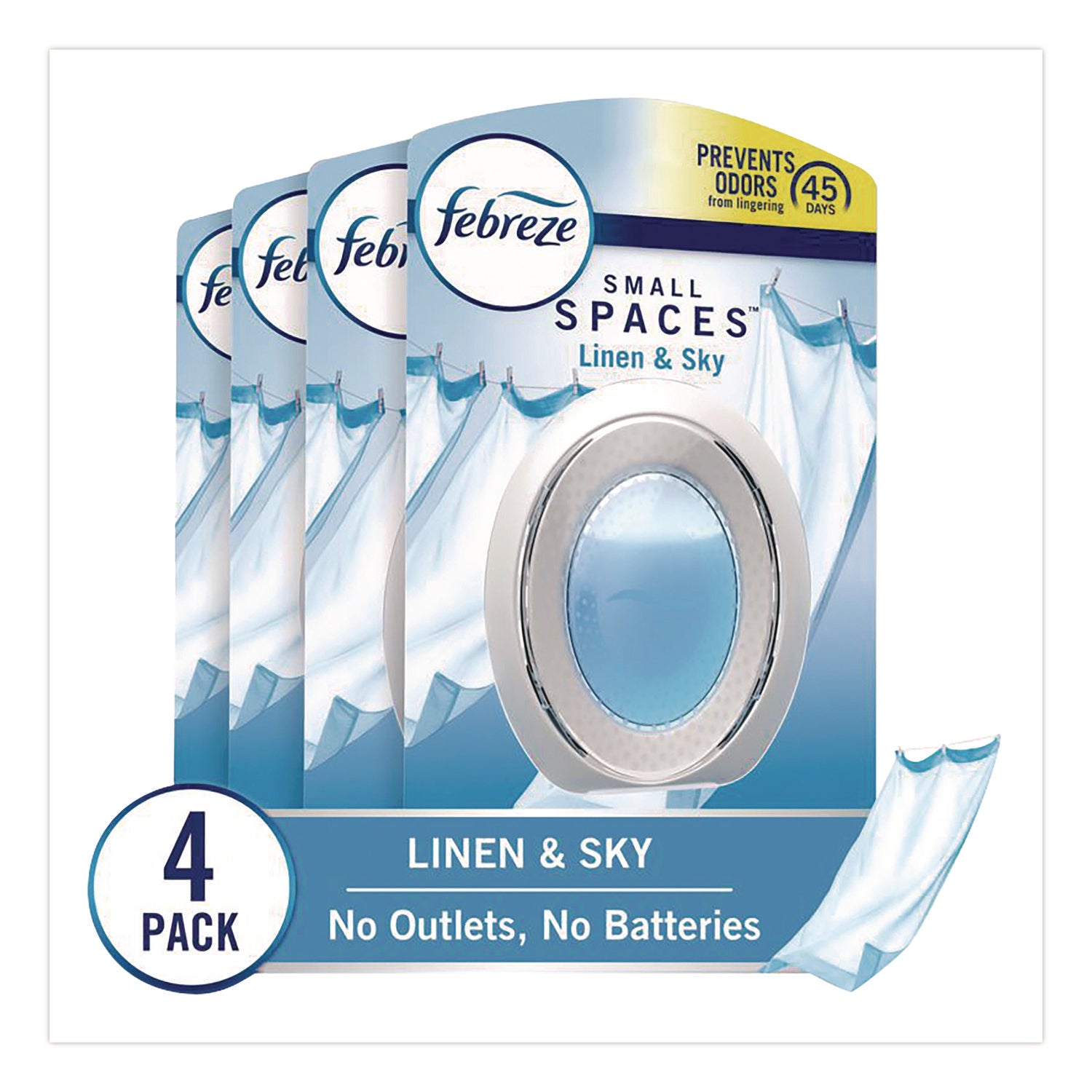 Febreze® smallSPACES, Linen and Sky, 0.25 oz, 4/Pack