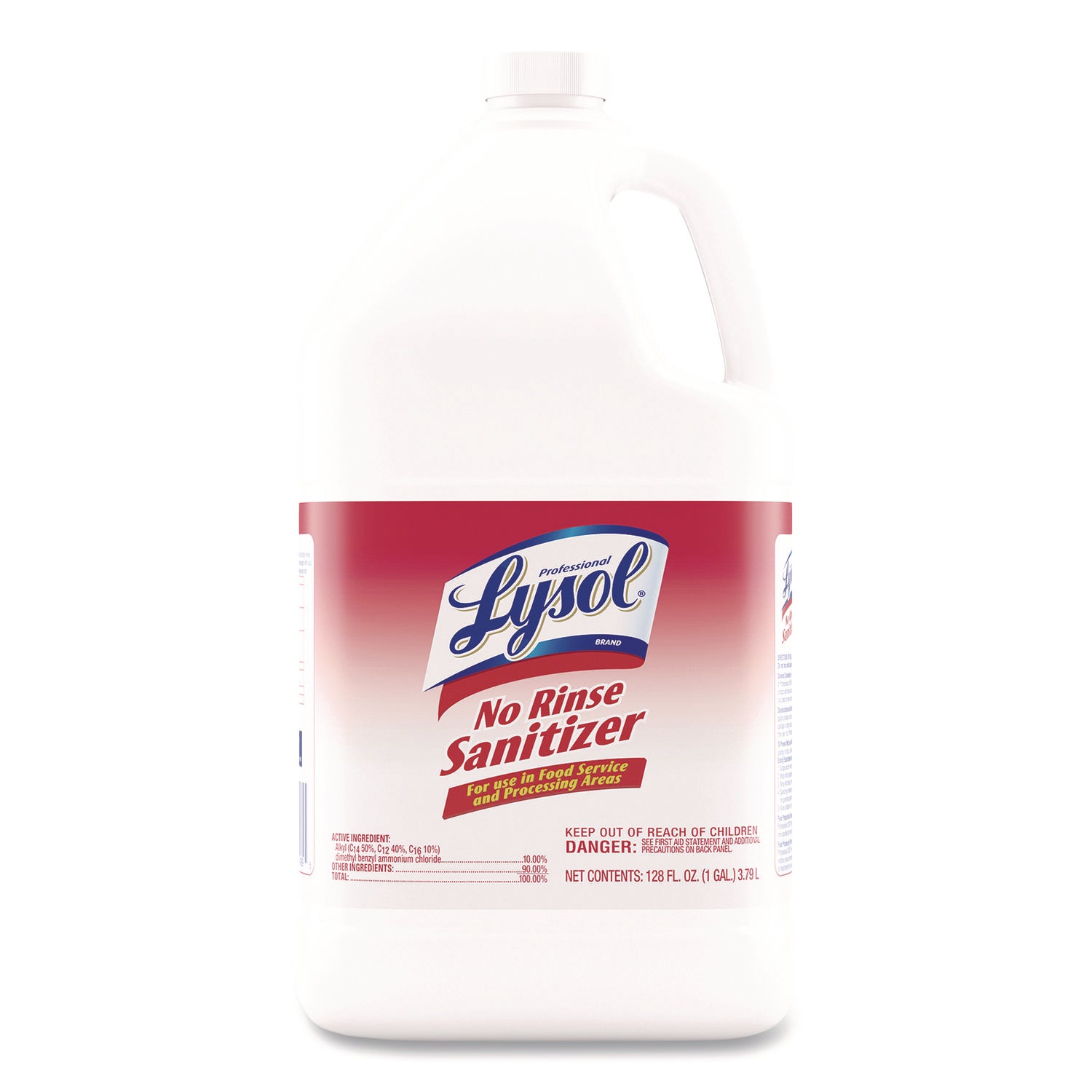 Professional LYSOL® Brand No-Rinse Sanitizer Concentrate, Unscented, 128 oz Bottle