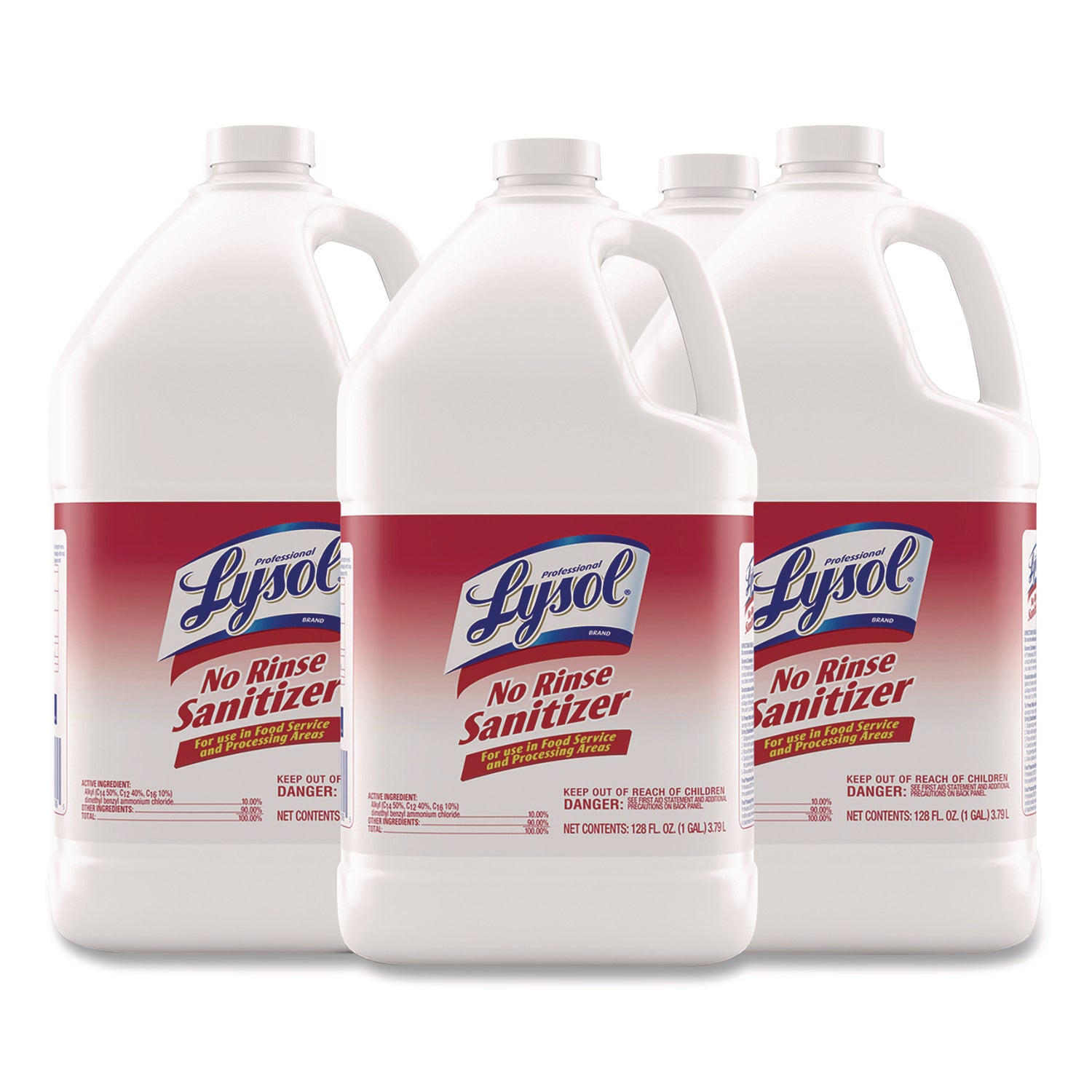 Professional LYSOL® Brand No-Rinse Sanitizer Concentrate, Unscented, 128 oz Bottle