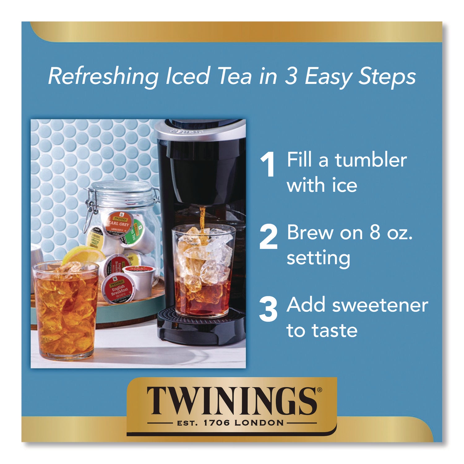 TWININGS® Tea K-Cups, English Breakfast. 0.11, 24/Box