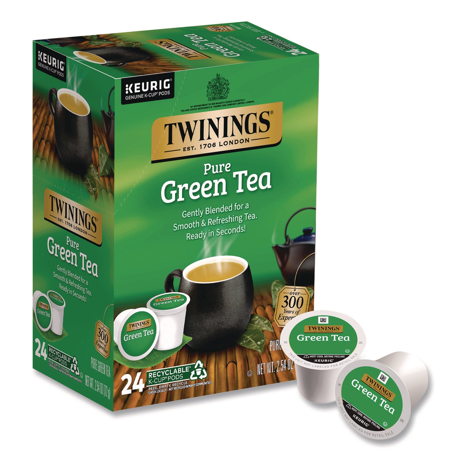 TWININGS® Tea K-Cups, Green Tea, 0.11 oz, 24/Box