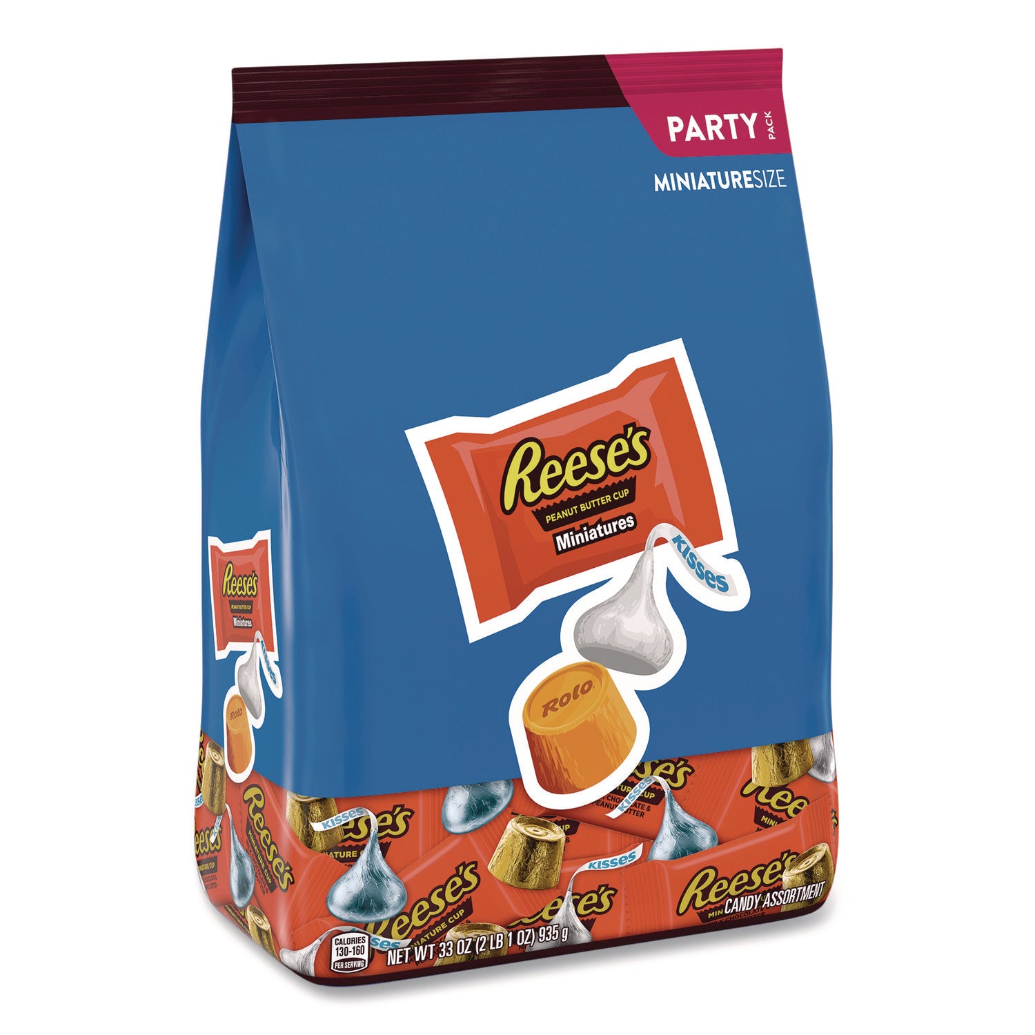 Hershey®'s Miniatures Variety Party Pack, Assorted Milk Chocolates, 33 oz Bag